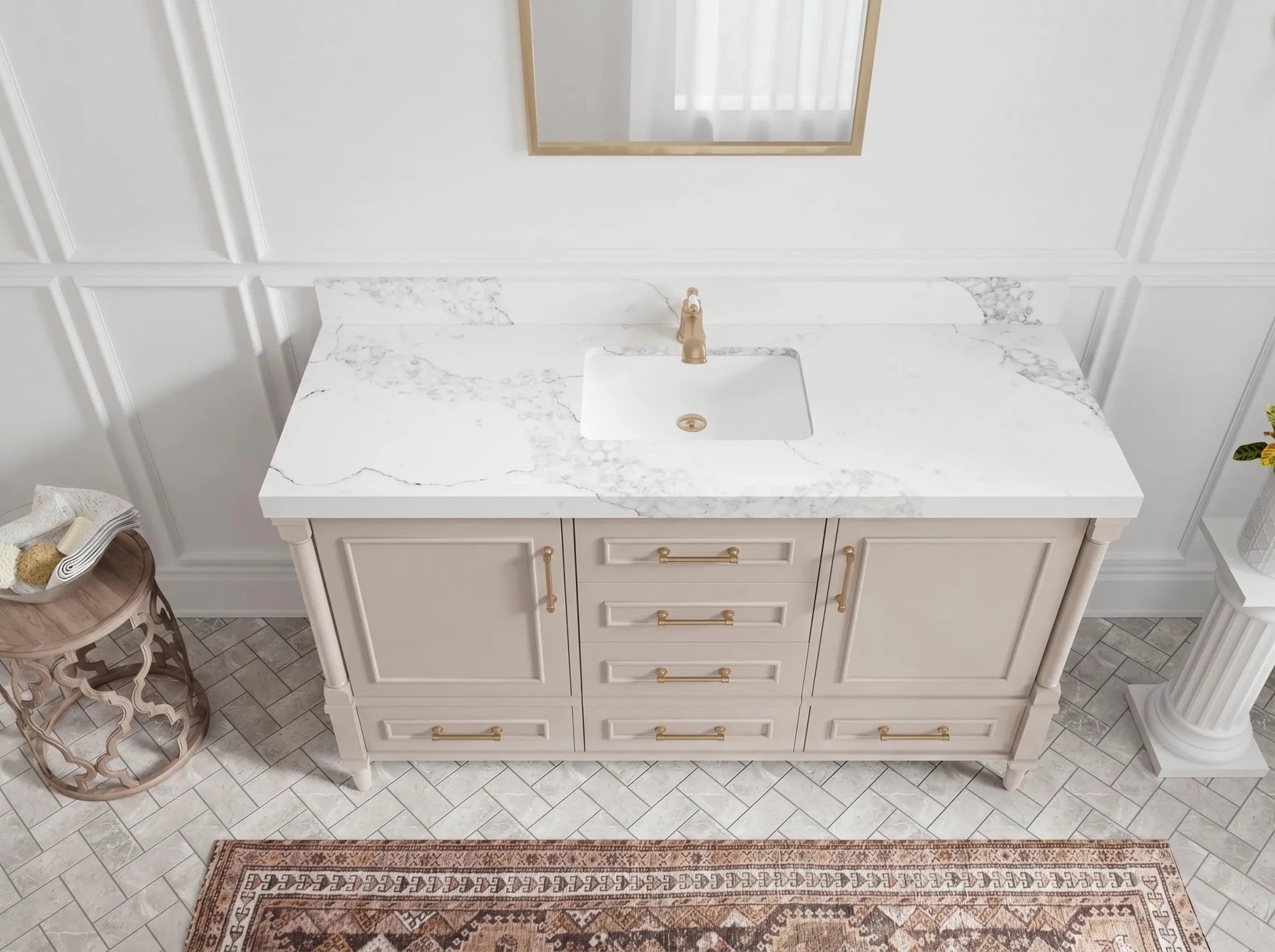 Aberdeen 60 in. W x 22 in. D Single Sink Bathroom Vanity - Willow Bath and Vanity