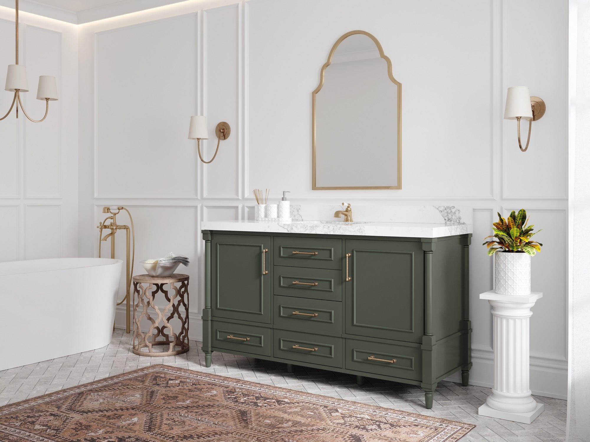 Aberdeen 60 in. W x 22 in. D Single Sink Bathroom Vanity - Willow Bath and Vanity