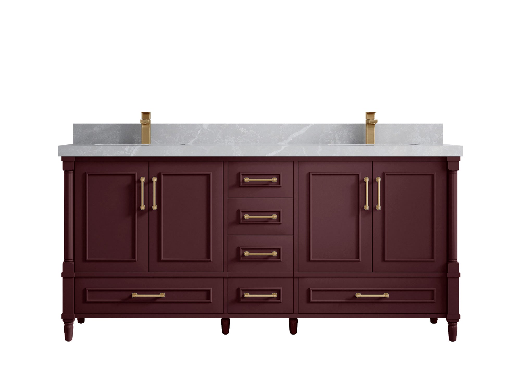 Aberdeen 72 in. W x 22 in. D Double Sink Bathroom Vanity - Willow Bath and Vanity