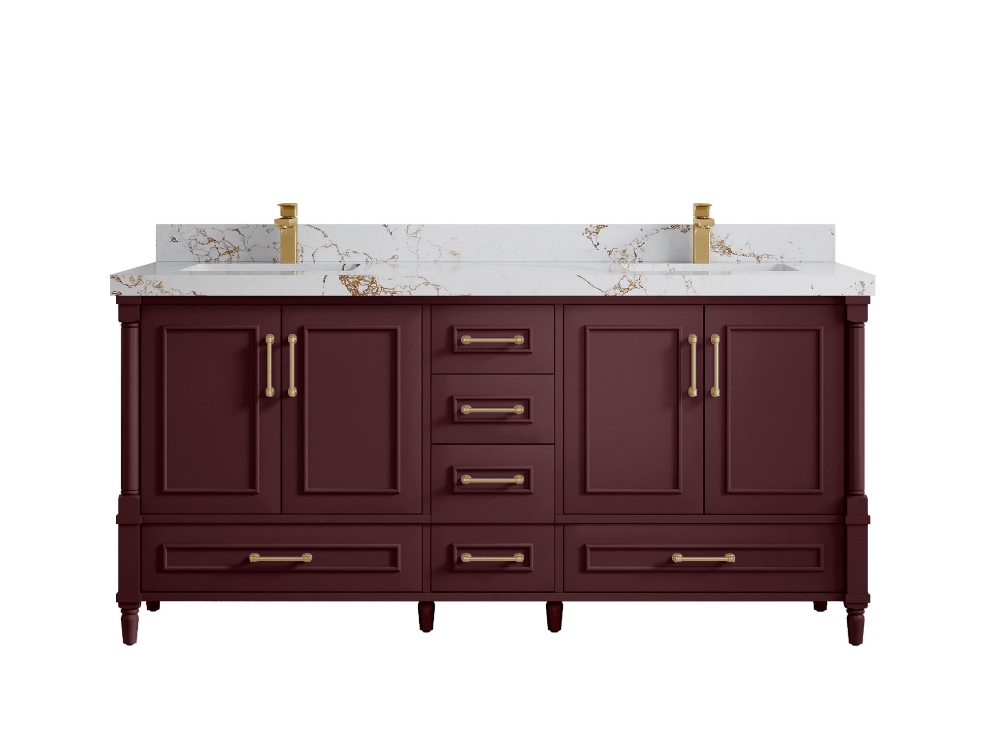 Aberdeen 72 in. W x 22 in. D Double Sink Bathroom Vanity - Willow Bath and Vanity