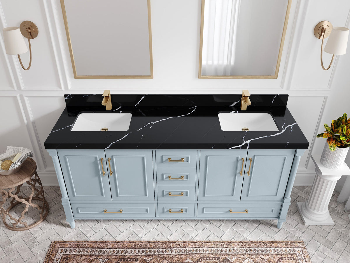 Aberdeen 72 in. W x 22 in. D Double Sink Bathroom Vanity - Willow Bath and Vanity