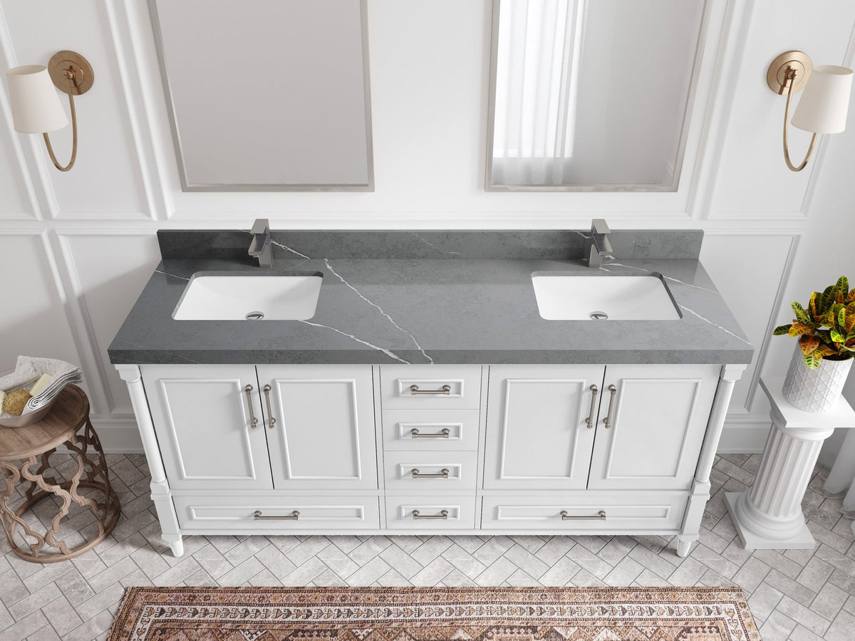 Aberdeen 72 in. W x 22 in. D Double Sink Bathroom Vanity - Willow Bath and Vanity