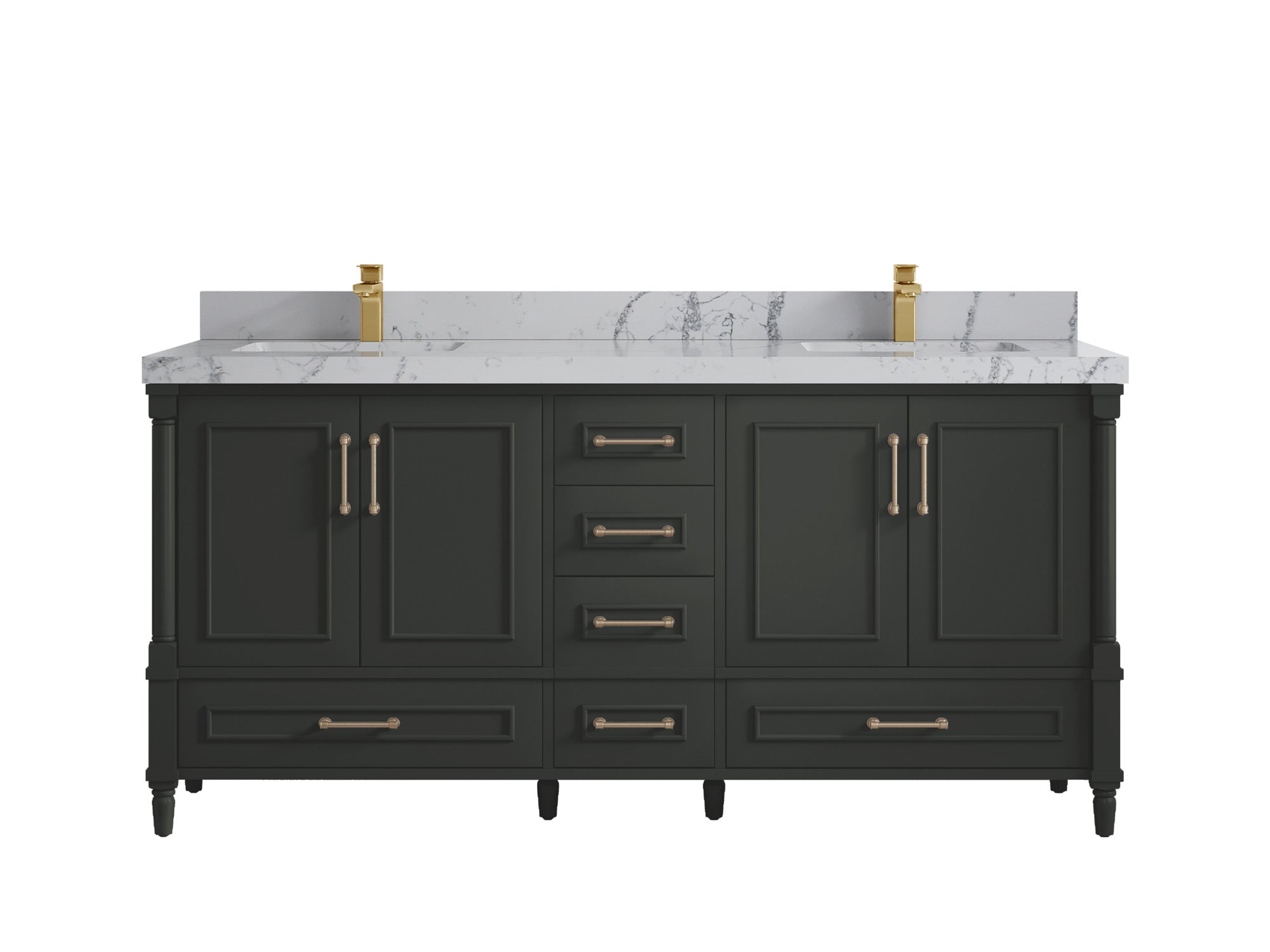 Aberdeen 72 in. W x 22 in. D Double Sink Bathroom Vanity - Willow Bath and Vanity