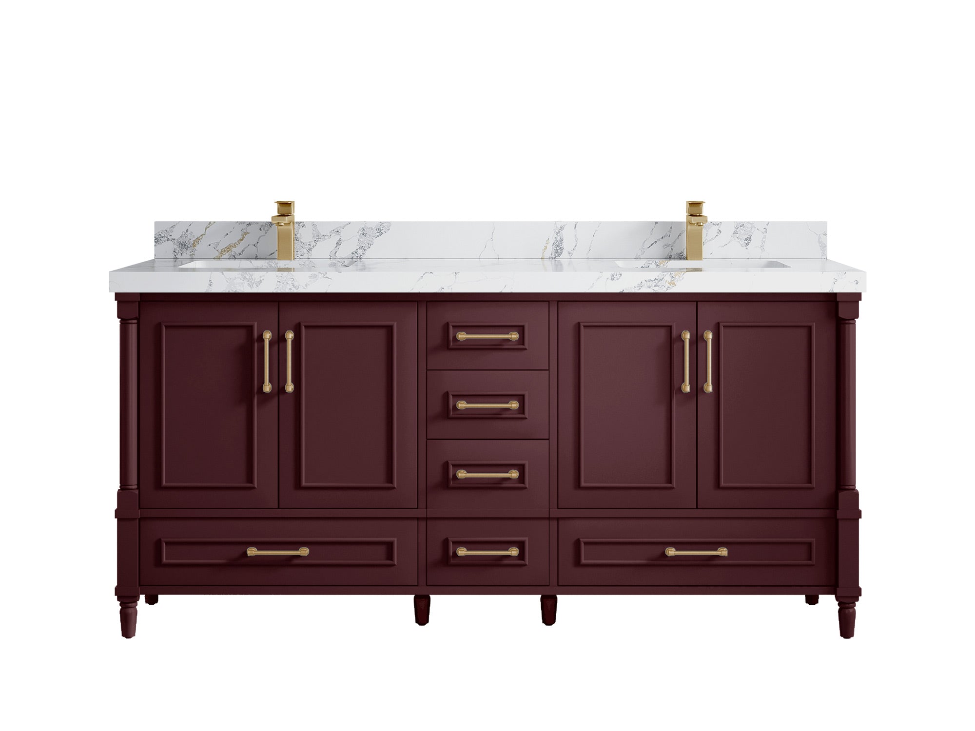 Aberdeen 72 in. W x 22 in. D Double Sink Bathroom Vanity - Willow Bath and Vanity