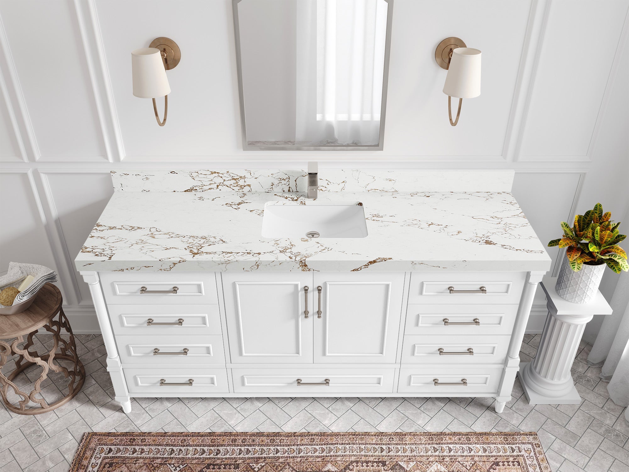 Aberdeen 72 in. W x 22 in. D Single Sink Bathroom Vanity - Willow Bath and Vanity