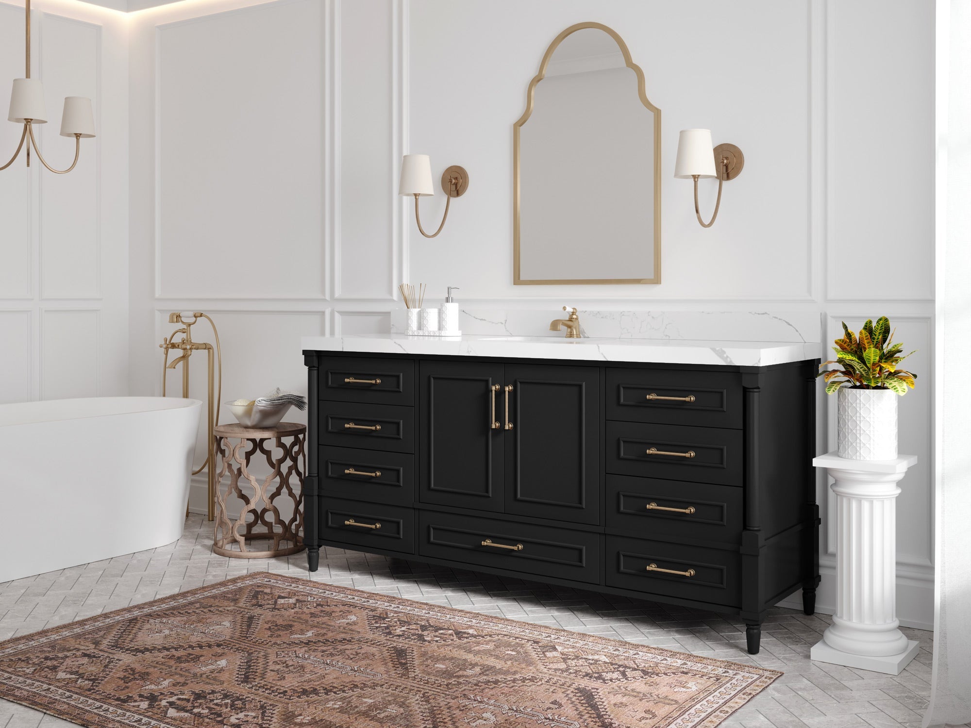 Aberdeen 72 in. W x 22 in. D Single Sink Bathroom Vanity - Willow Bath and Vanity