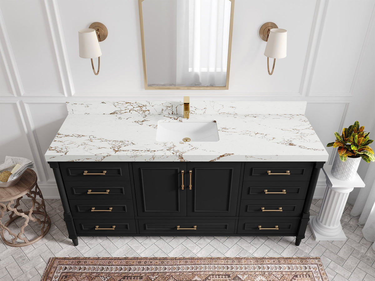 Aberdeen 72 in. W x 22 in. D Single Sink Bathroom Vanity - Willow Bath and Vanity