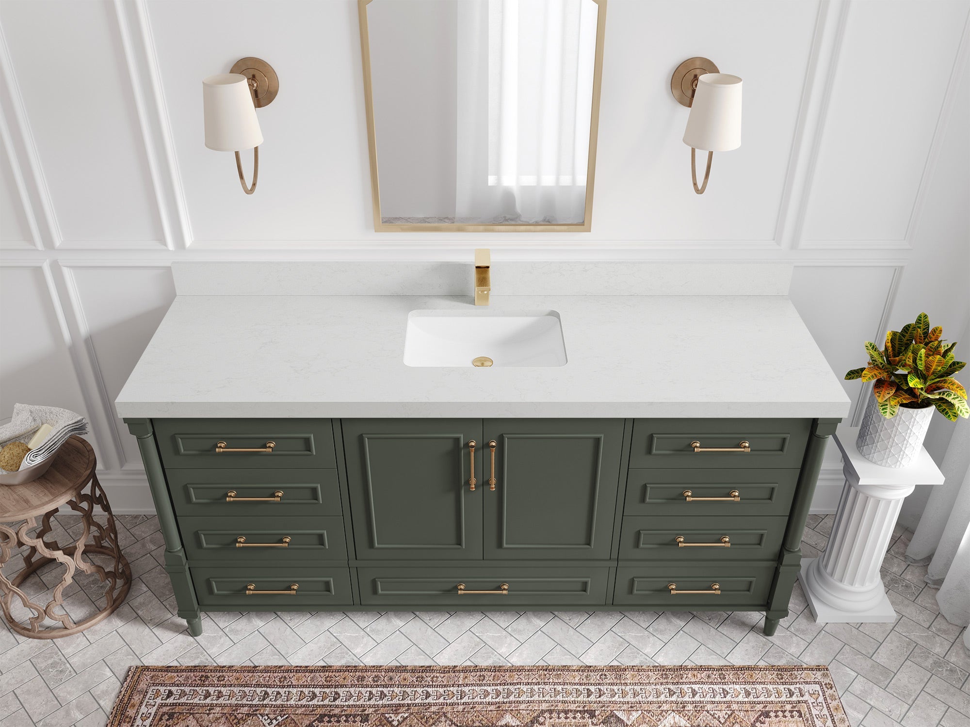Aberdeen 72 in. W x 22 in. D Single Sink Bathroom Vanity - Willow Bath and Vanity