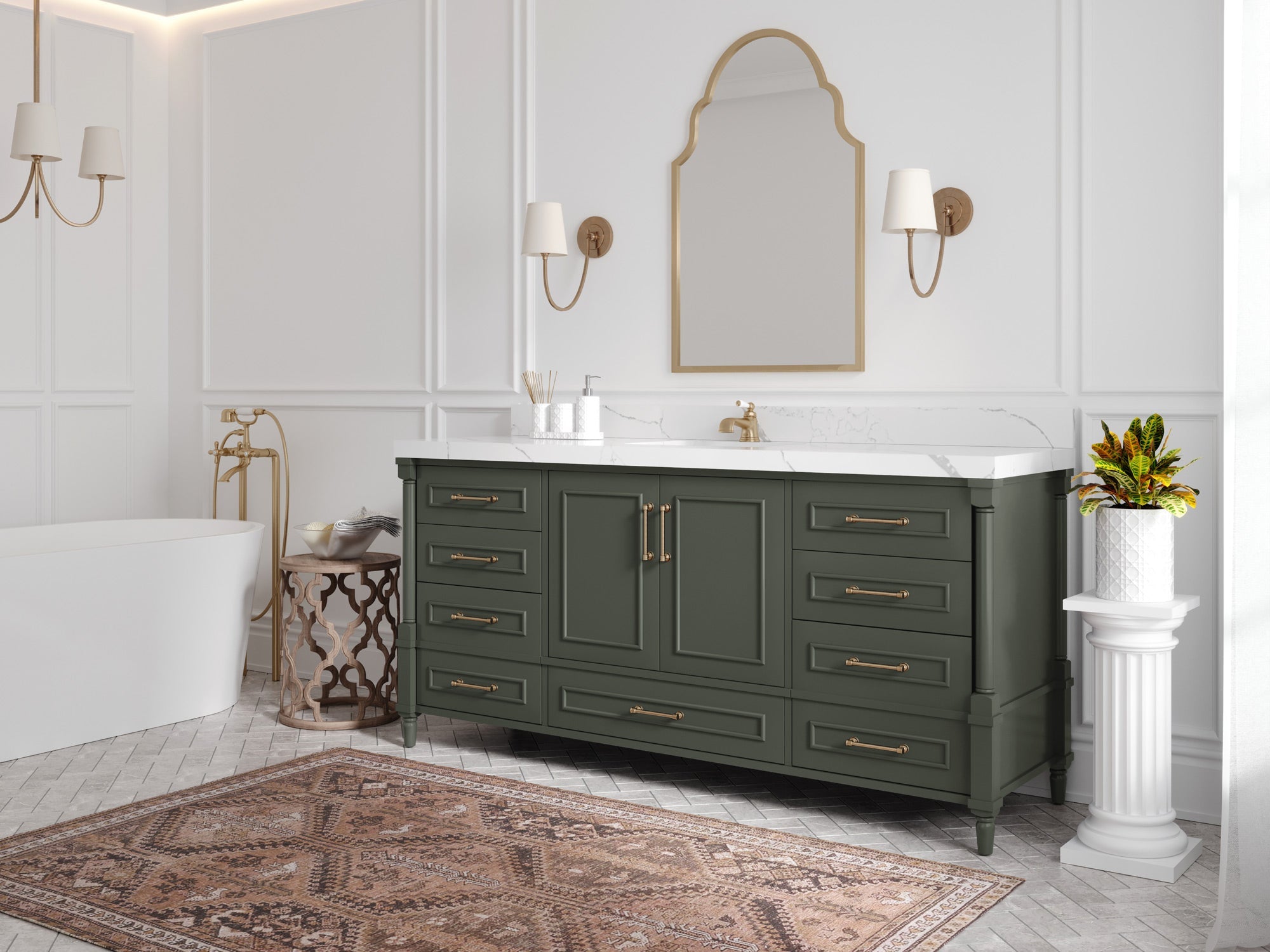 Aberdeen 72 in. W x 22 in. D Single Sink Bathroom Vanity - Willow Bath and Vanity