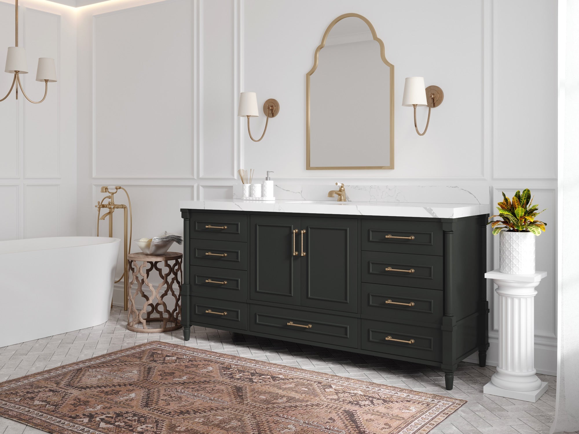 Aberdeen 72 in. W x 22 in. D Single Sink Bathroom Vanity - Willow Bath and Vanity