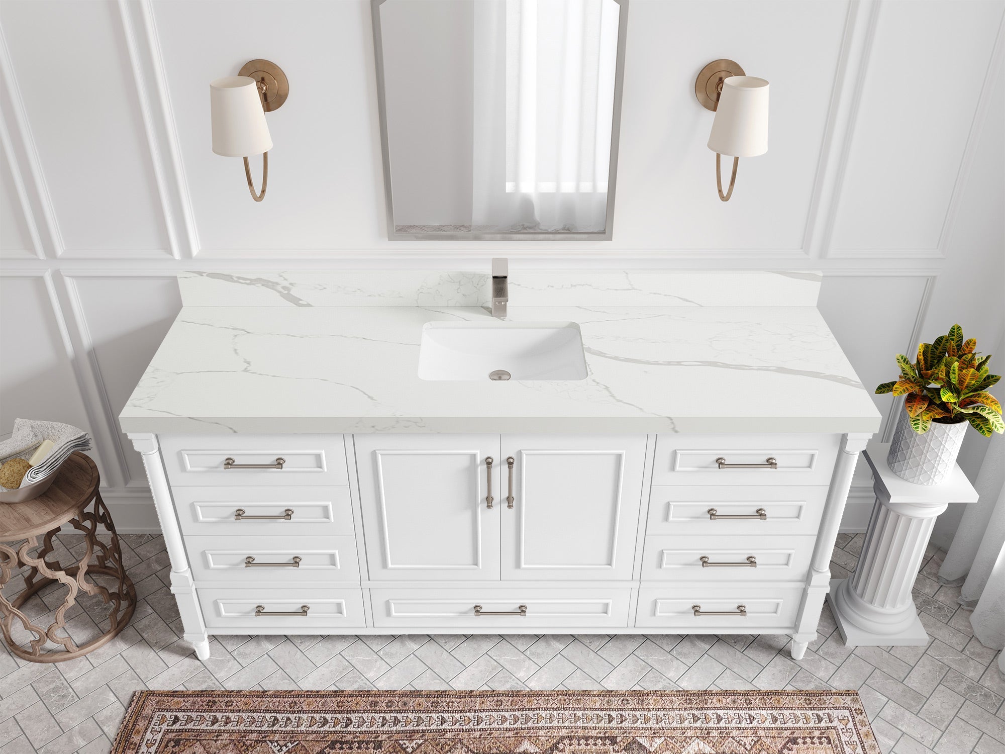Aberdeen 72 in. W x 22 in. D Single Sink Bathroom Vanity - Willow Bath and Vanity