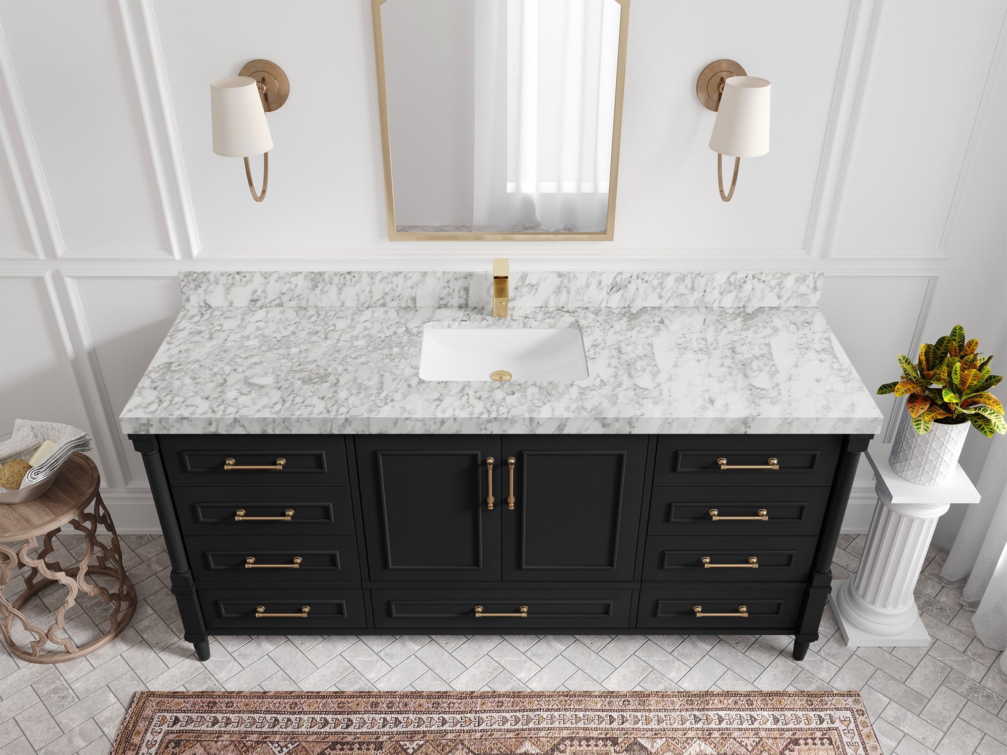 Aberdeen 72 in. W x 22 in. D Single Sink Bathroom Vanity - Willow Bath and Vanity