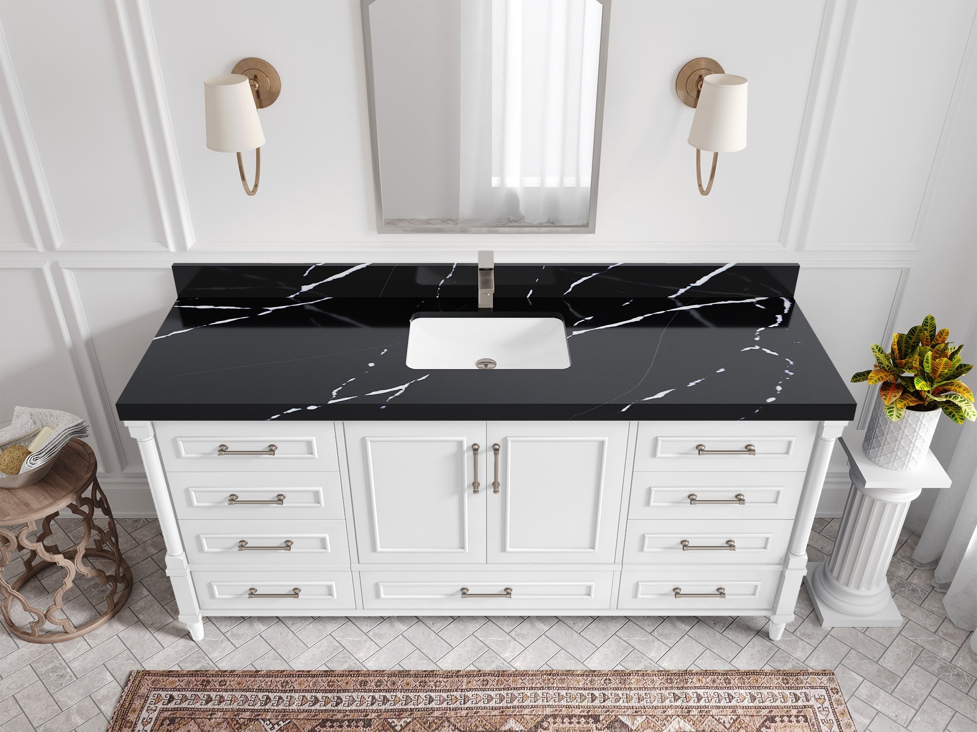 Aberdeen 72 in. W x 22 in. D Single Sink Bathroom Vanity - Willow Bath and Vanity
