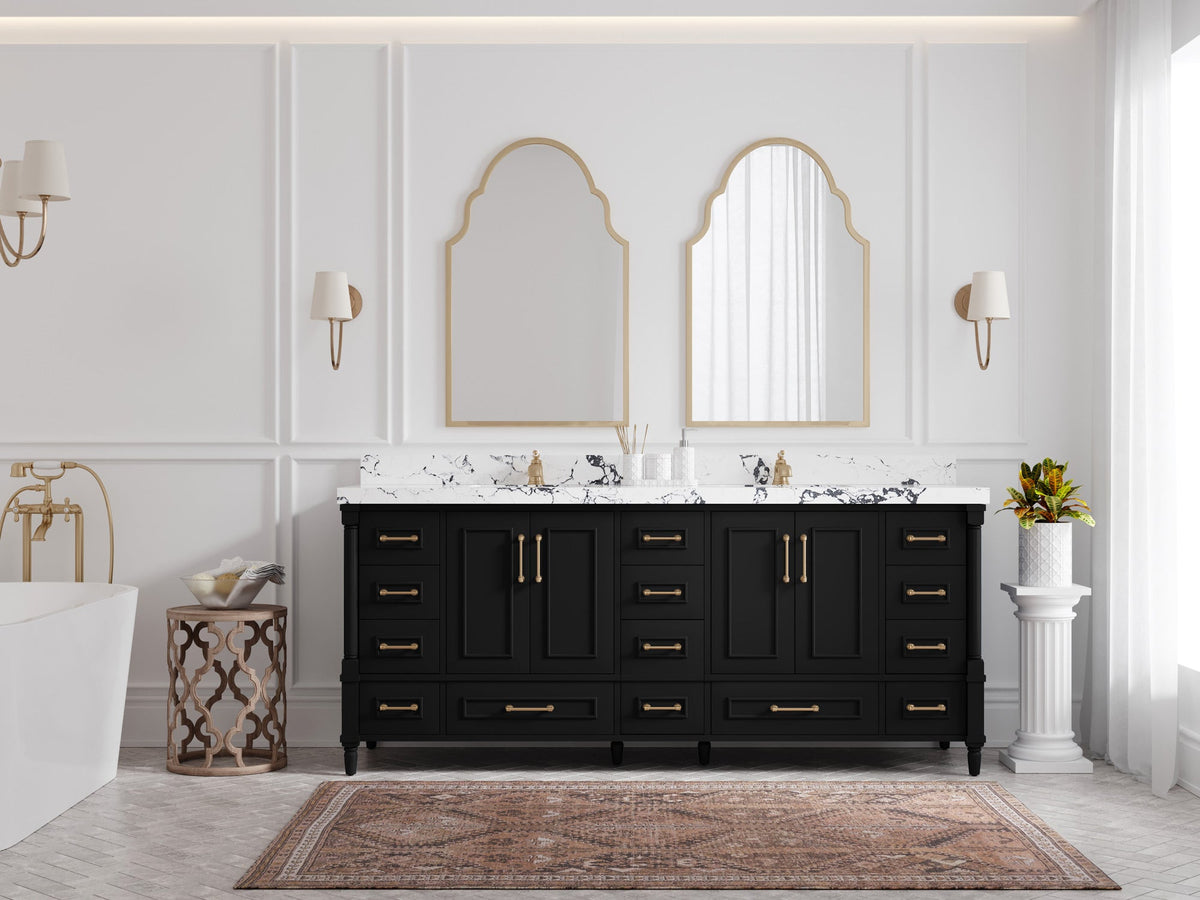 Aberdeen 80 in. W x 22 in. D Double Sink Bathroom Vanity - Willow Bath and Vanity