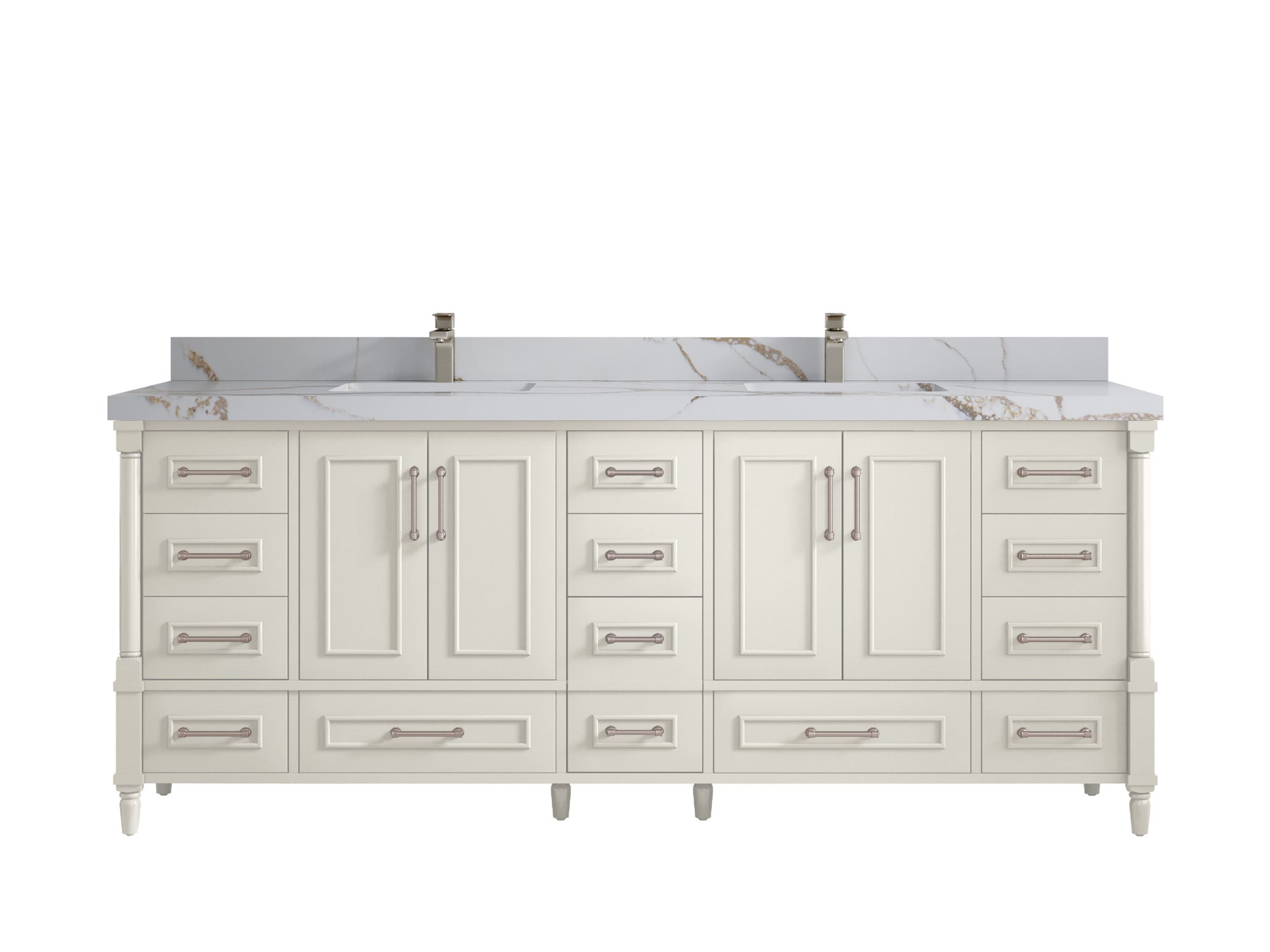 Aberdeen 84 in. W x 22 in. D Double Sink Bathroom Vanity - Willow Bath and Vanity