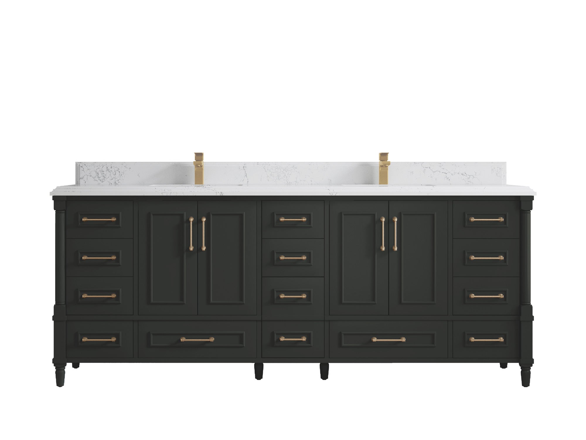 Aberdeen 84 in. W x 22 in. D Double Sink Bathroom Vanity - Willow Bath and Vanity