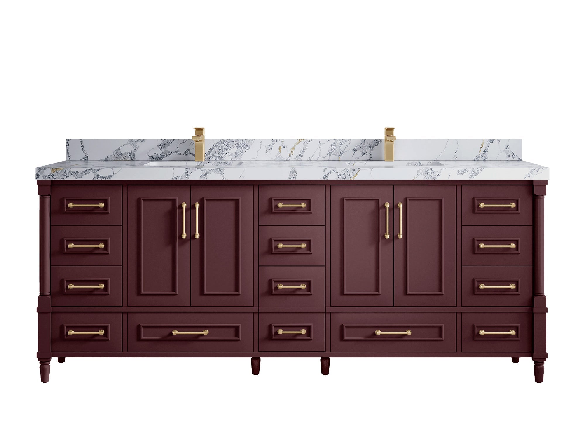 Aberdeen 84 in. W x 22 in. D Double Sink Bathroom Vanity - Willow Bath and Vanity