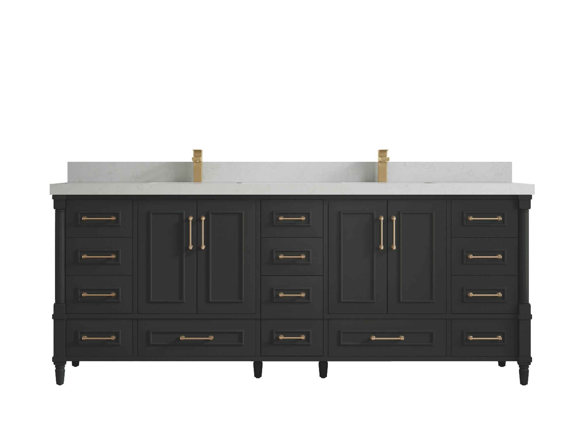 Aberdeen 84 in. W x 22 in. D Double Sink Bathroom Vanity - Willow Bath and Vanity