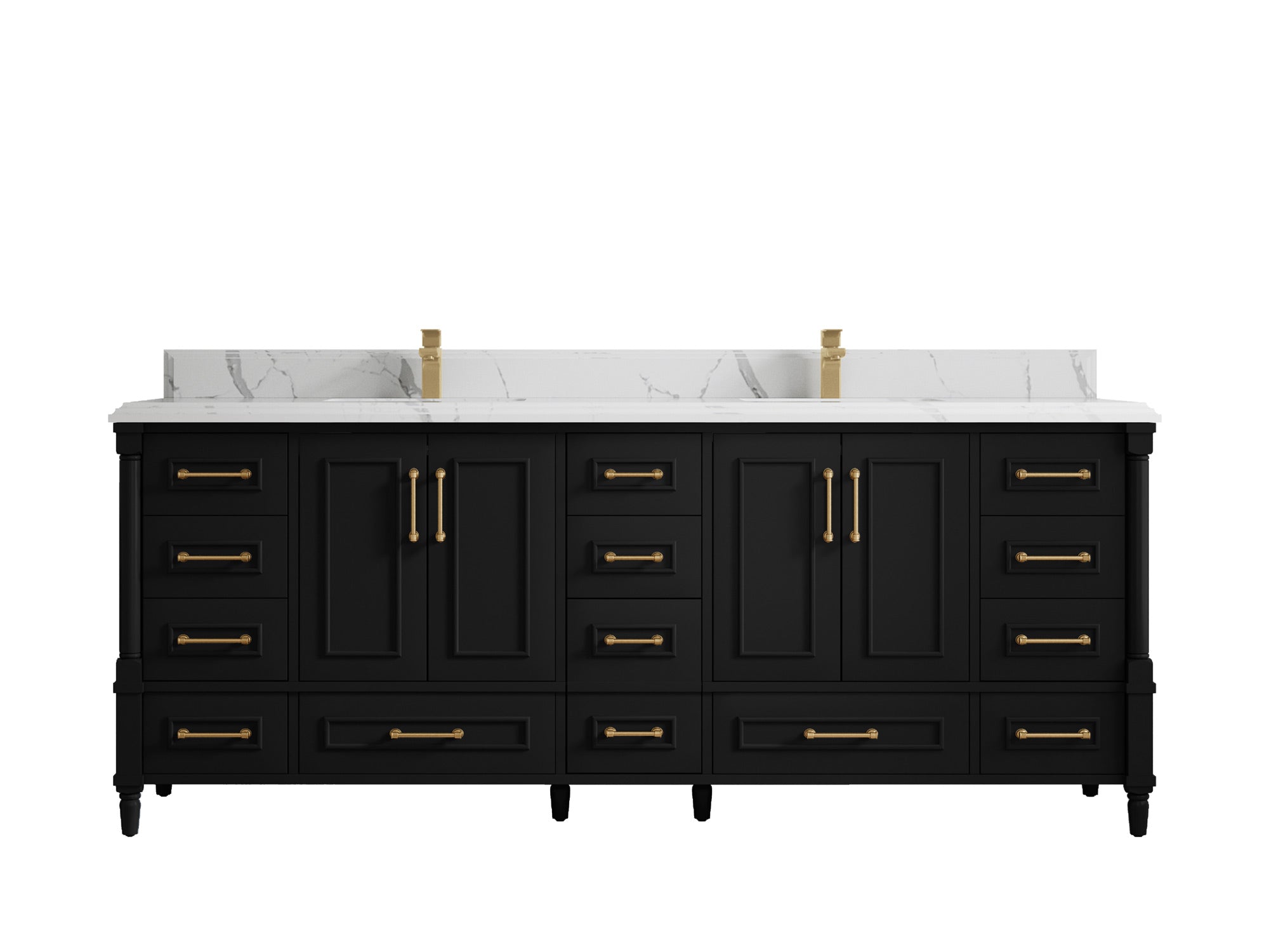 Aberdeen 84 in. W x 22 in. D Double Sink Bathroom Vanity - Willow Bath and Vanity