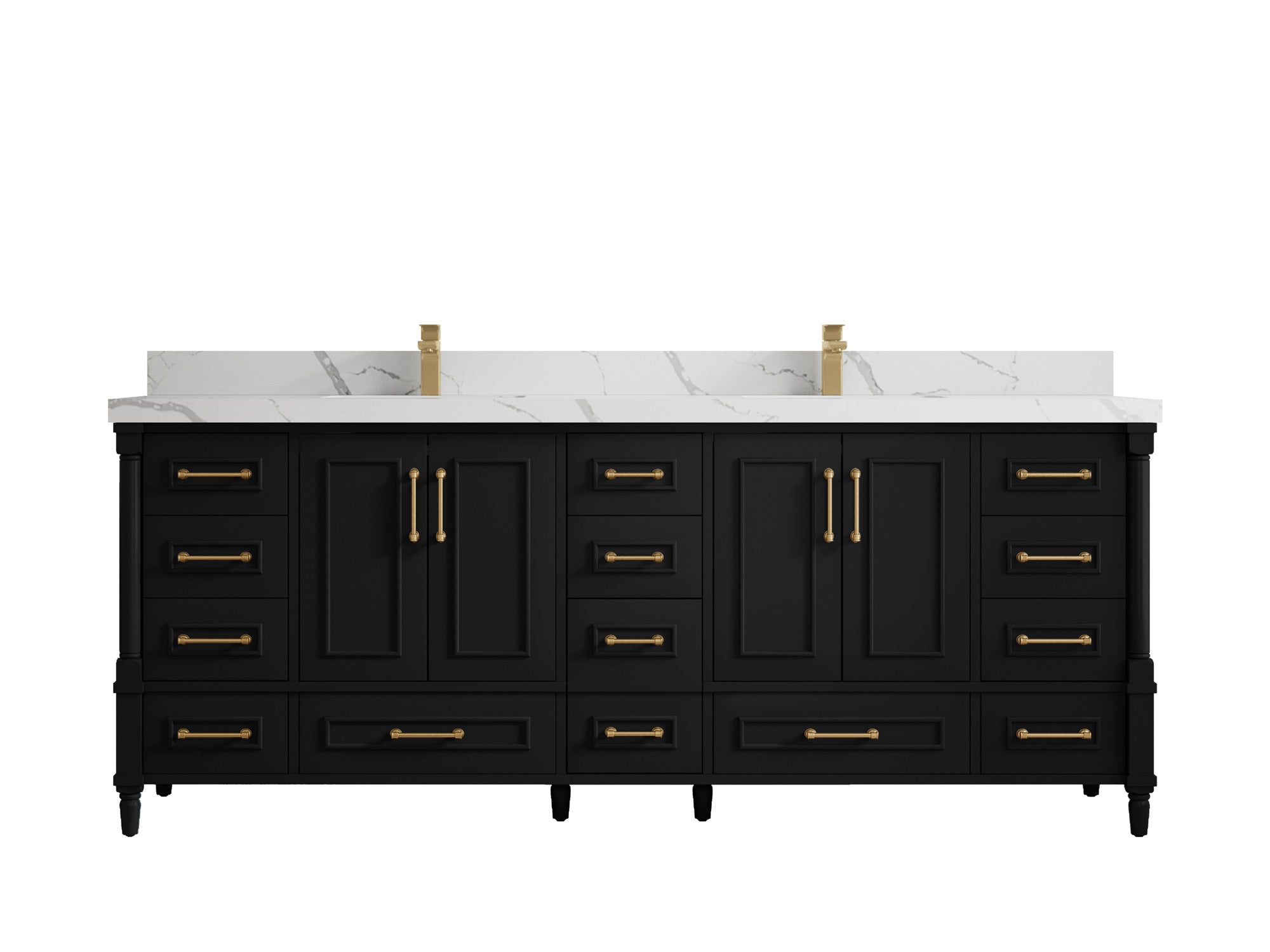 Aberdeen 84 in. W x 22 in. D Double Sink Bathroom Vanity - Willow Bath and Vanity