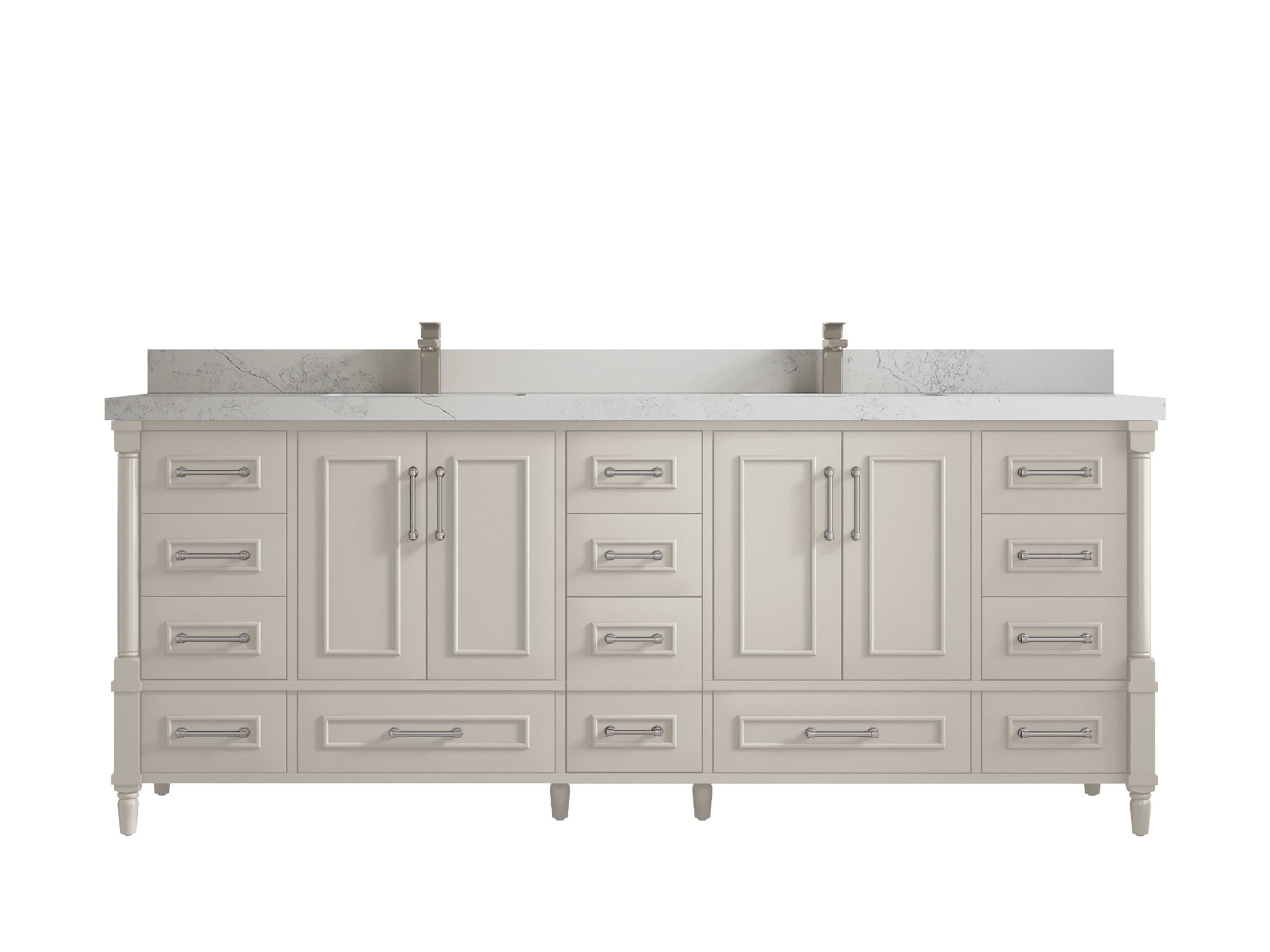 Aberdeen 84 in. W x 22 in. D Double Sink Bathroom Vanity - Willow Bath and Vanity