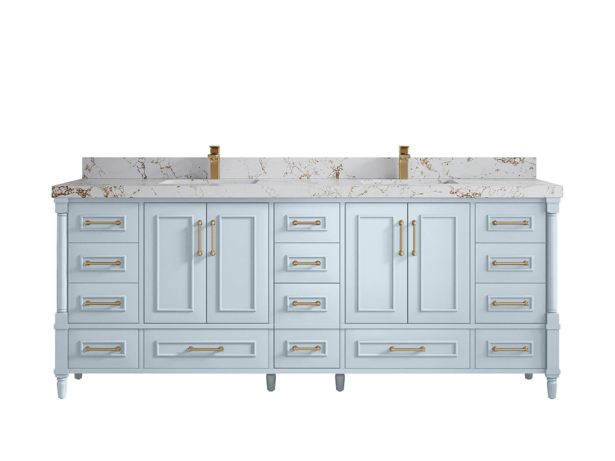 Aberdeen 84 in. W x 22 in. D Double Sink Bathroom Vanity - Willow Bath and Vanity