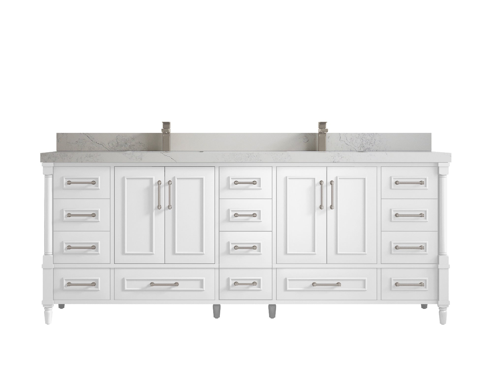 Aberdeen 84 in. W x 22 in. D Double Sink Bathroom Vanity - Willow Bath and Vanity