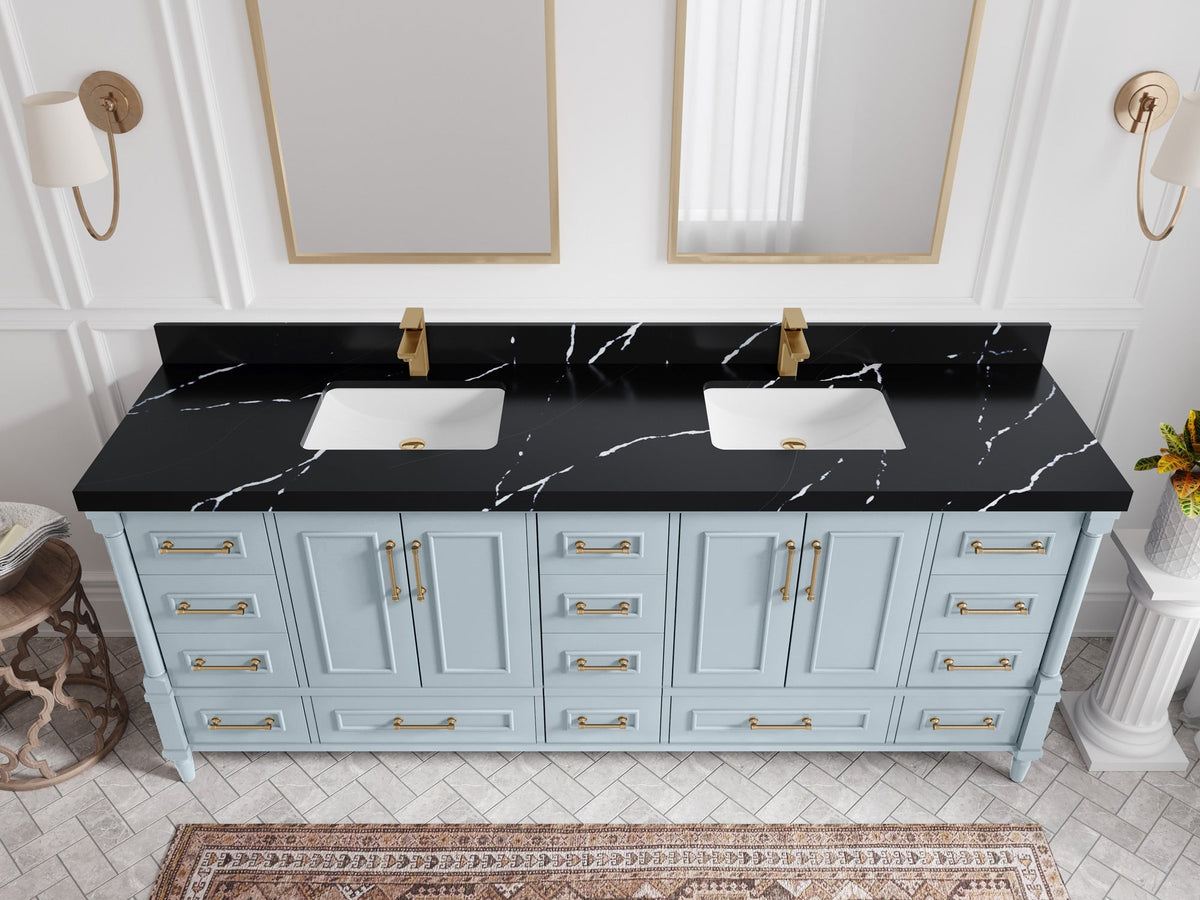 Aberdeen 84 in. W x 22 in. D Double Sink Bathroom Vanity - Willow Bath and Vanity