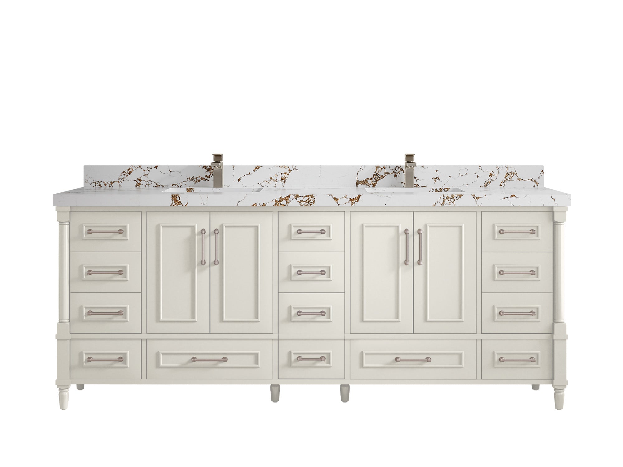 Aberdeen 84 in. W x 22 in. D Double Sink Bathroom Vanity - Willow Bath and Vanity