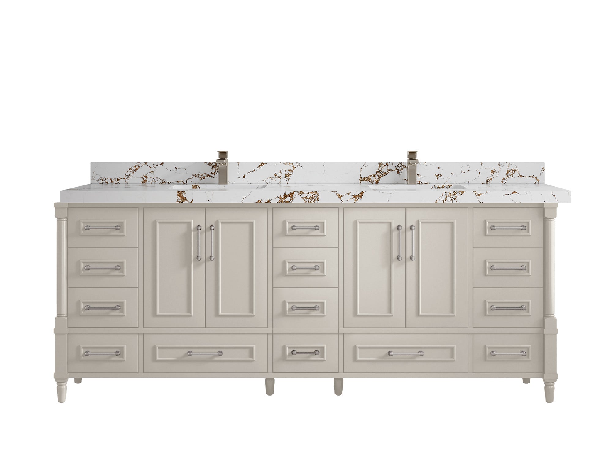 Aberdeen 84 in. W x 22 in. D Double Sink Bathroom Vanity - Willow Bath and Vanity