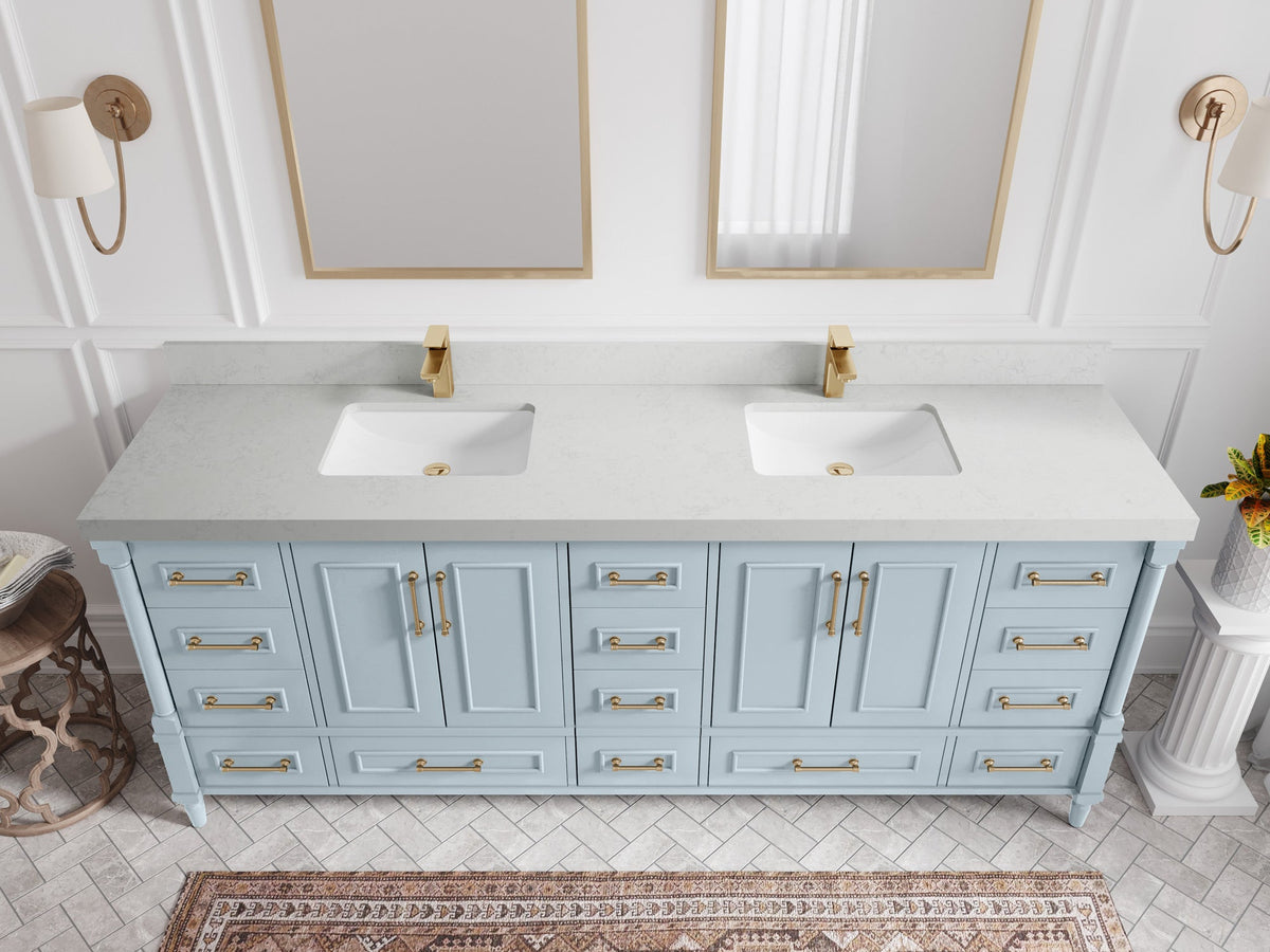 Aberdeen 84 in. W x 22 in. D Double Sink Bathroom Vanity - Willow Bath and Vanity