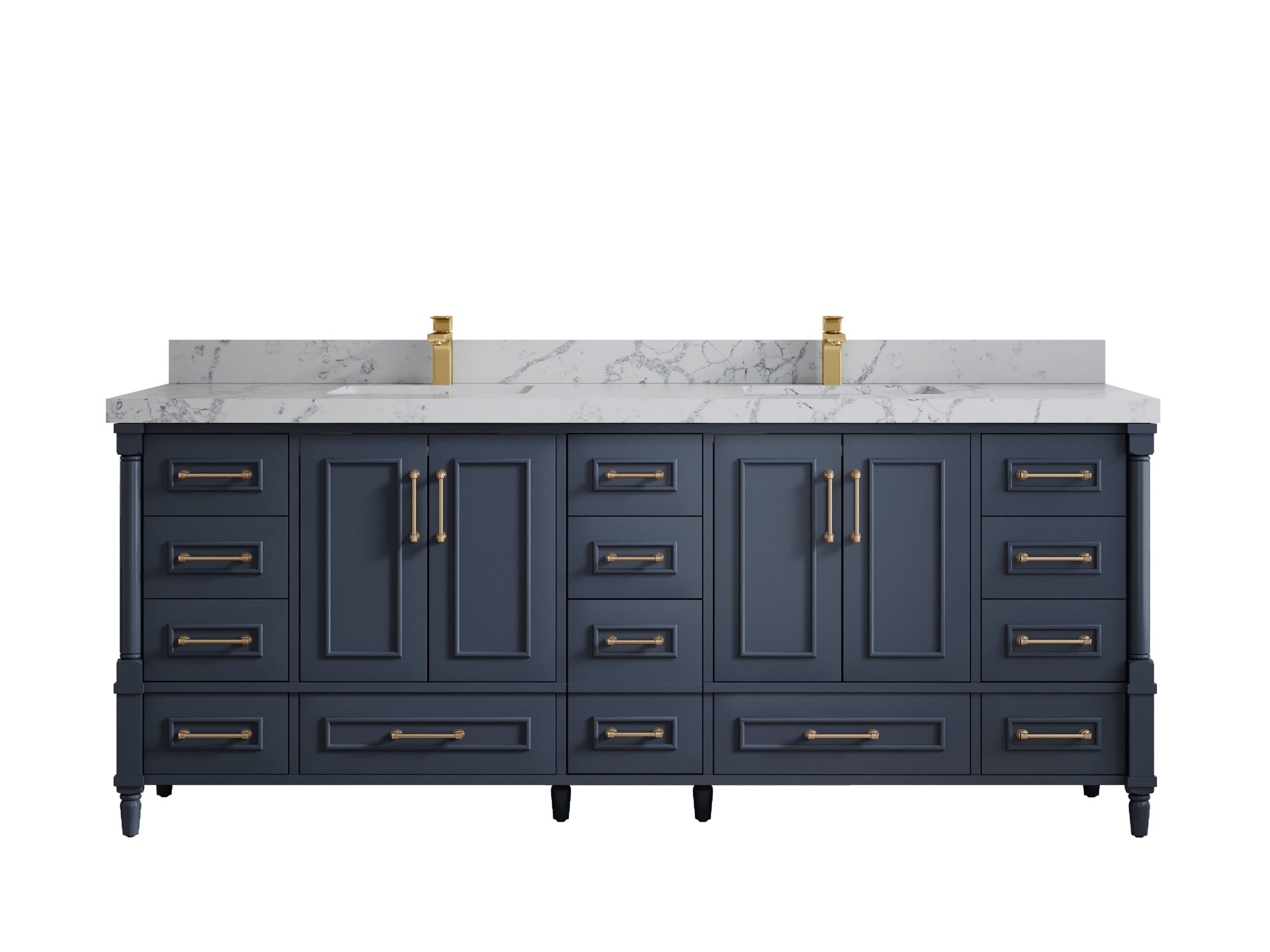 Aberdeen 84 in. W x 22 in. D Double Sink Bathroom Vanity - Willow Bath and Vanity