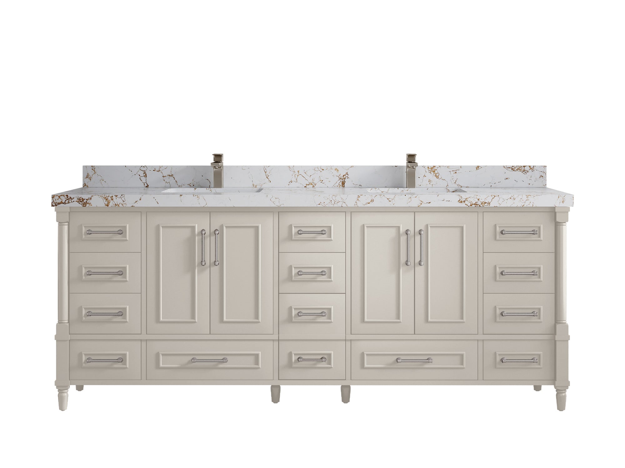 Aberdeen 84 in. W x 22 in. D Double Sink Bathroom Vanity - Willow Bath and Vanity