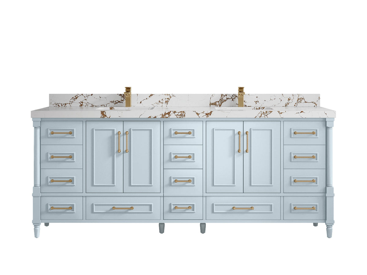 Aberdeen 84 in. W x 22 in. D Double Sink Bathroom Vanity - Willow Bath and Vanity