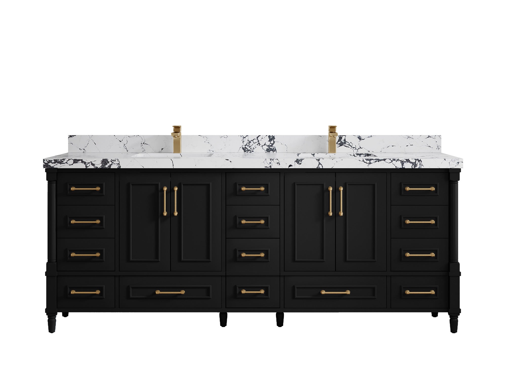 Aberdeen 84 in. W x 22 in. D Double Sink Bathroom Vanity - Willow Bath and Vanity