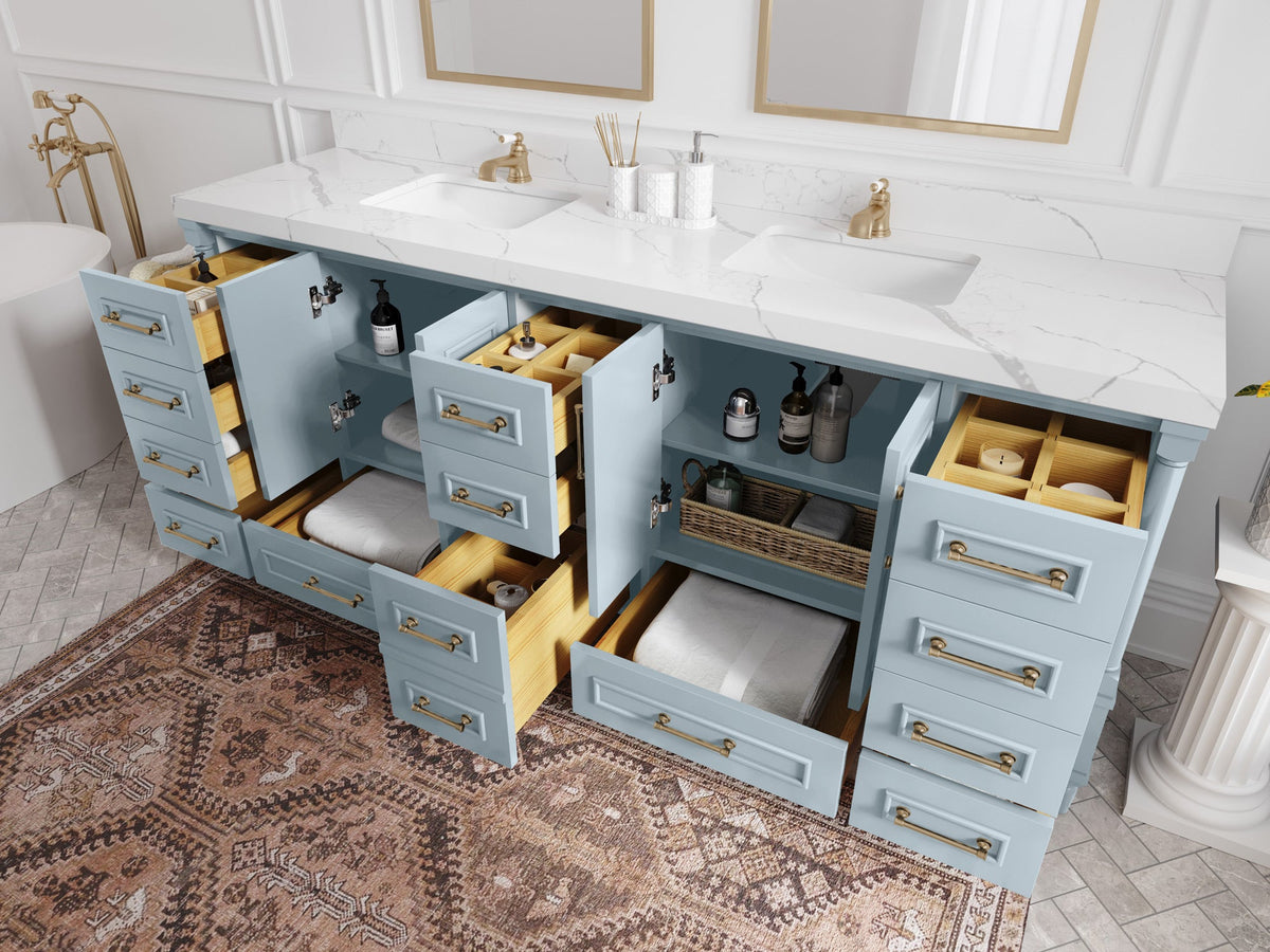 Aberdeen 84 in. W x 22 in. D Double Sink Bathroom Vanity - Willow Bath and Vanity