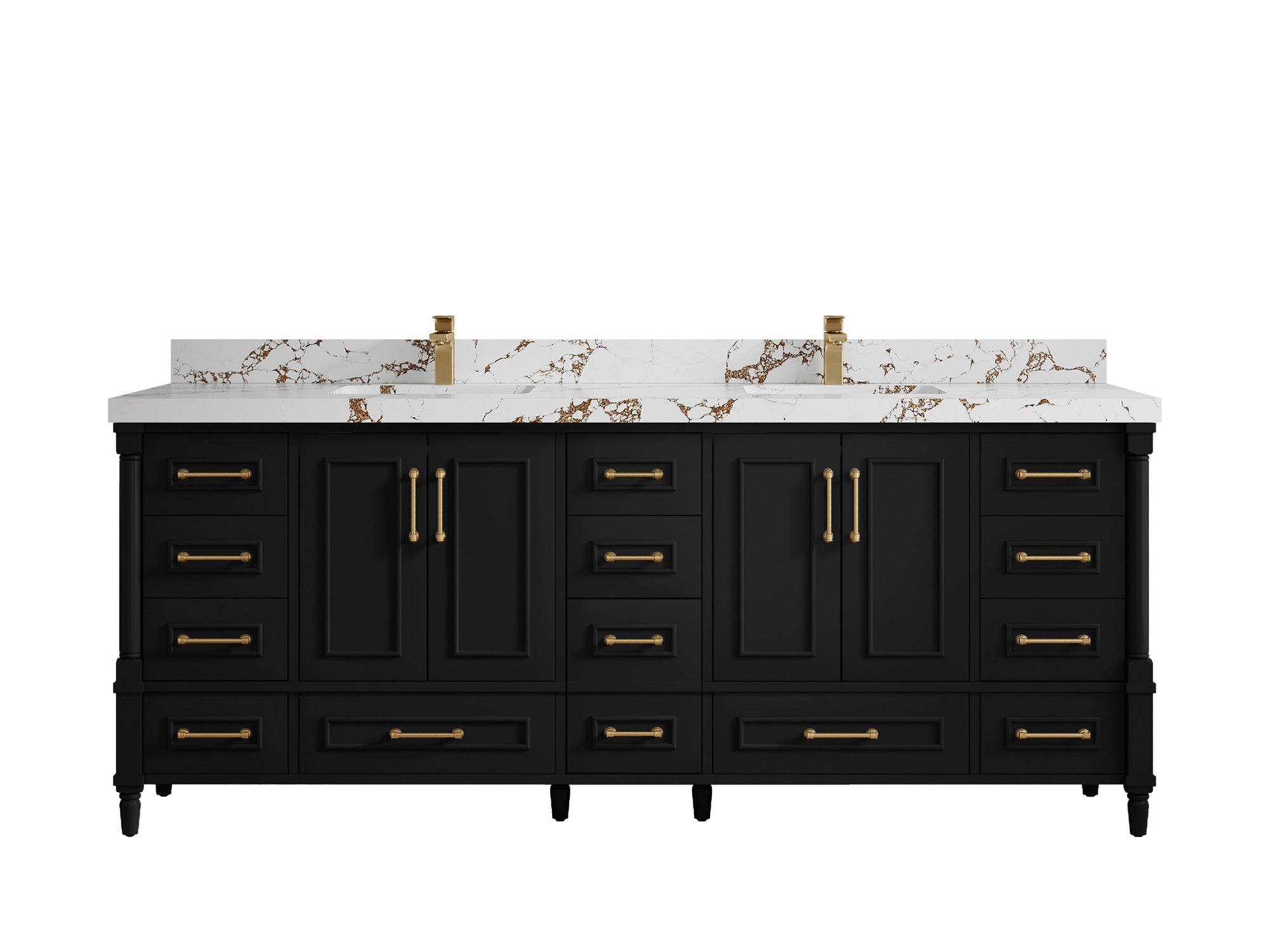 Aberdeen 84 in. W x 22 in. D Double Sink Bathroom Vanity - Willow Bath and Vanity