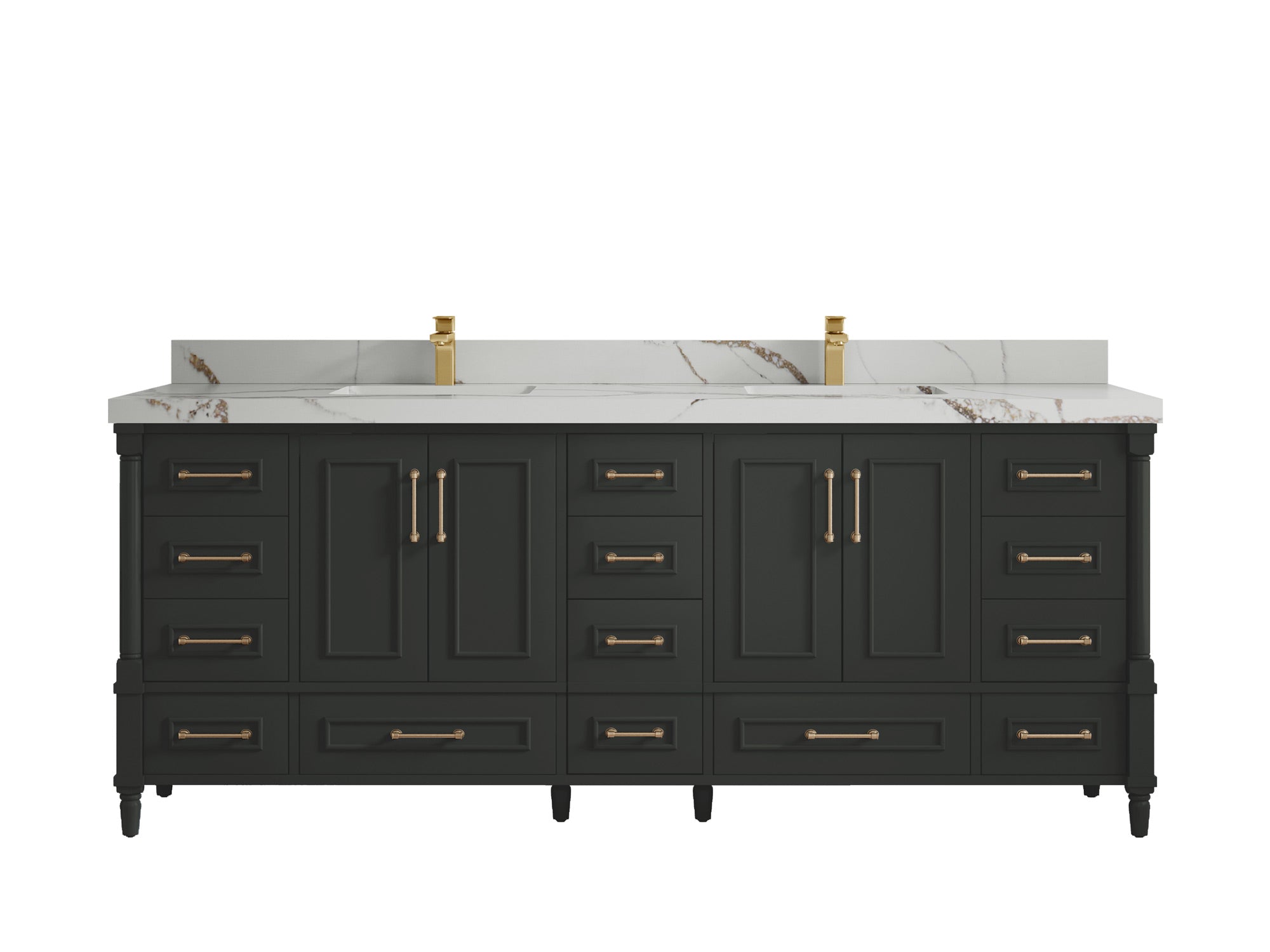 Aberdeen 84 in. W x 22 in. D Double Sink Bathroom Vanity - Willow Bath and Vanity