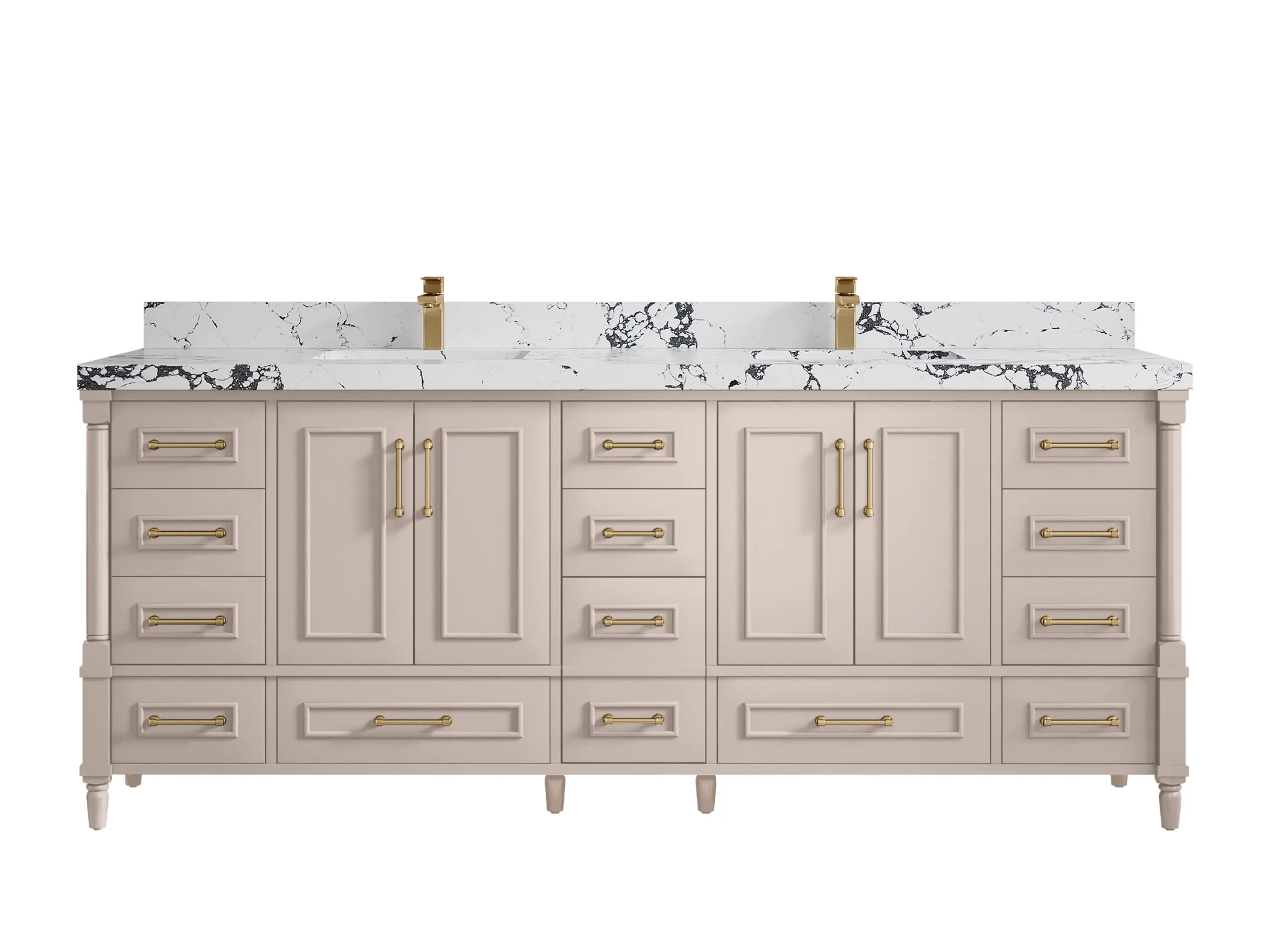 Aberdeen 84 in. W x 22 in. D Double Sink Bathroom Vanity - Willow Bath and Vanity