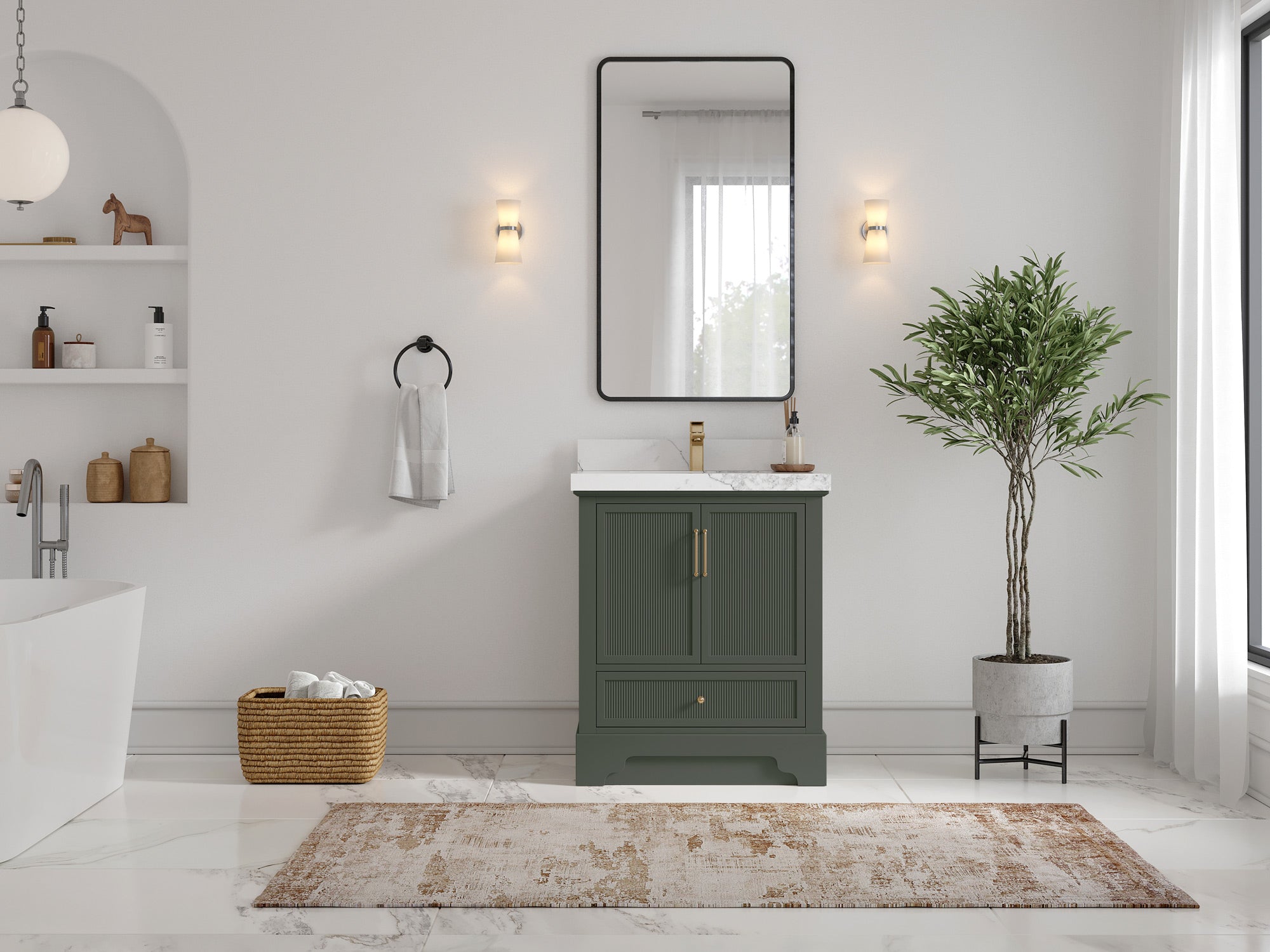 Alys 30 in. W x 22 in. D Single Sink Bathroom Vanity - Willow Bath and Vanity