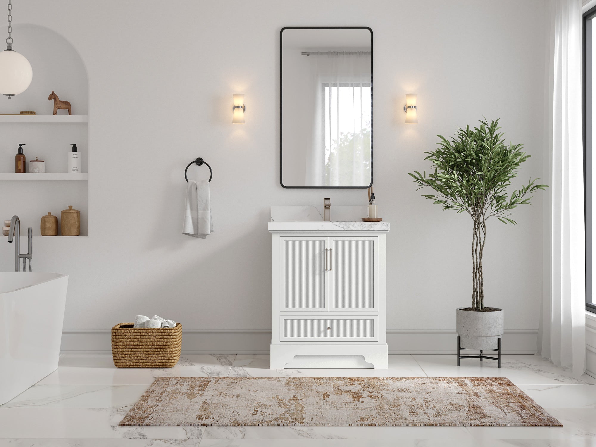 Alys 30 in. W x 22 in. D Single Sink Bathroom Vanity - Willow Bath and Vanity