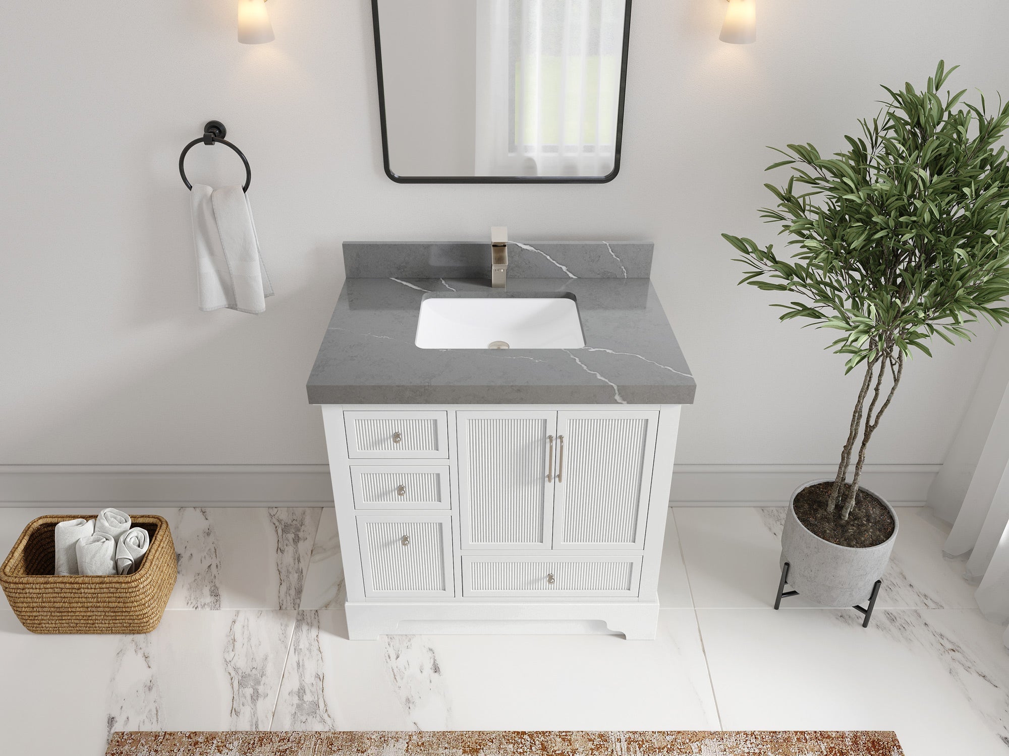 Alys 36 in. W x 22 in. D Center Sink Bathroom Vanity - Willow Bath and Vanity