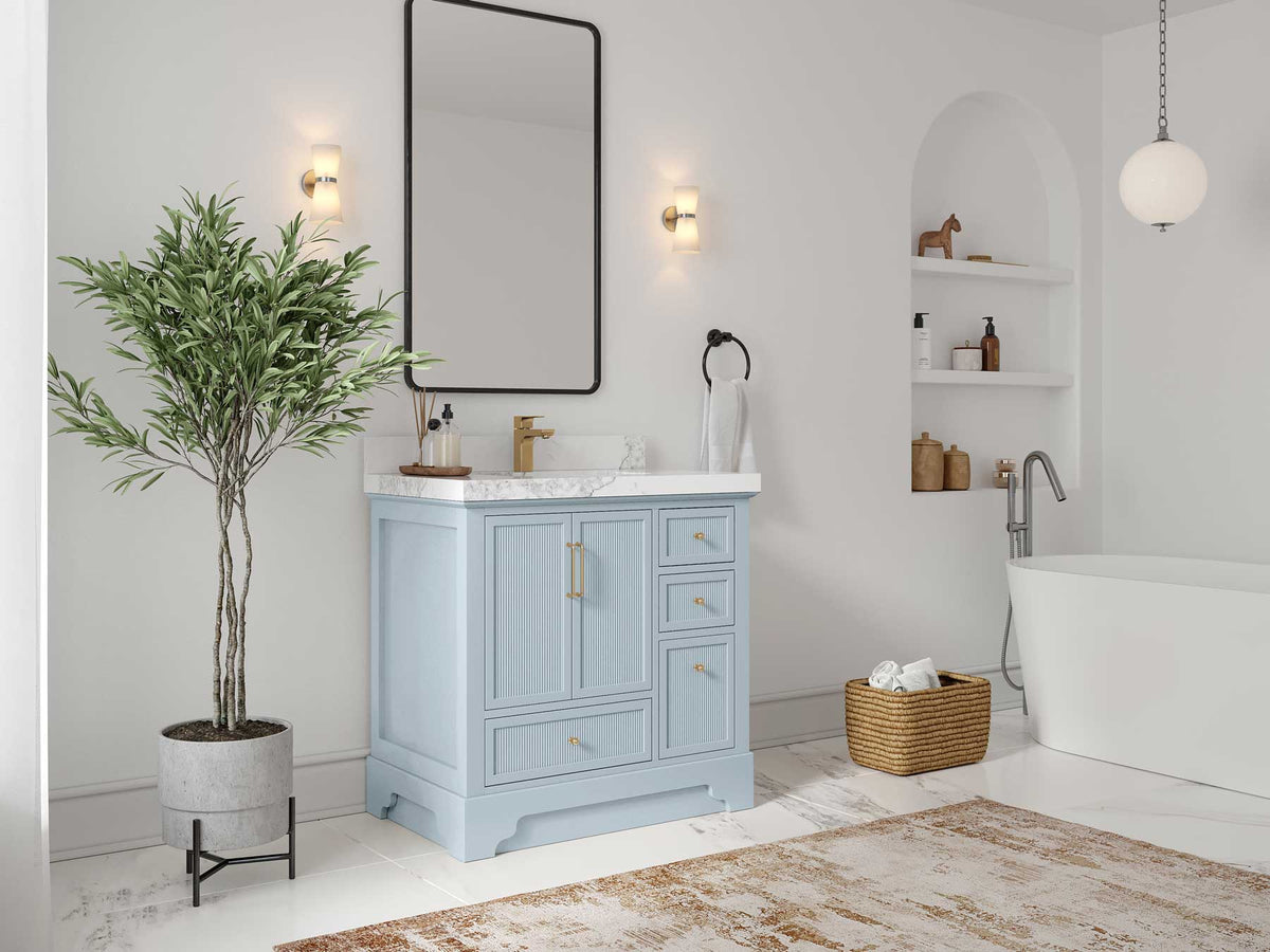 Alys 36 in. W x 22 in. D Center Sink Bathroom Vanity - Willow Bath and Vanity