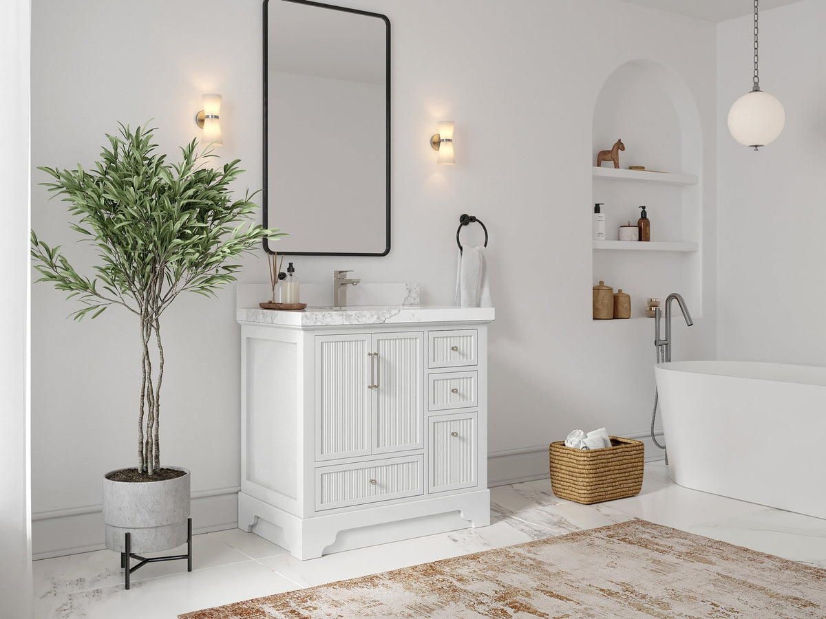 Alys 36 in. W x 22 in. D Center Sink Bathroom Vanity - Willow Bath and Vanity