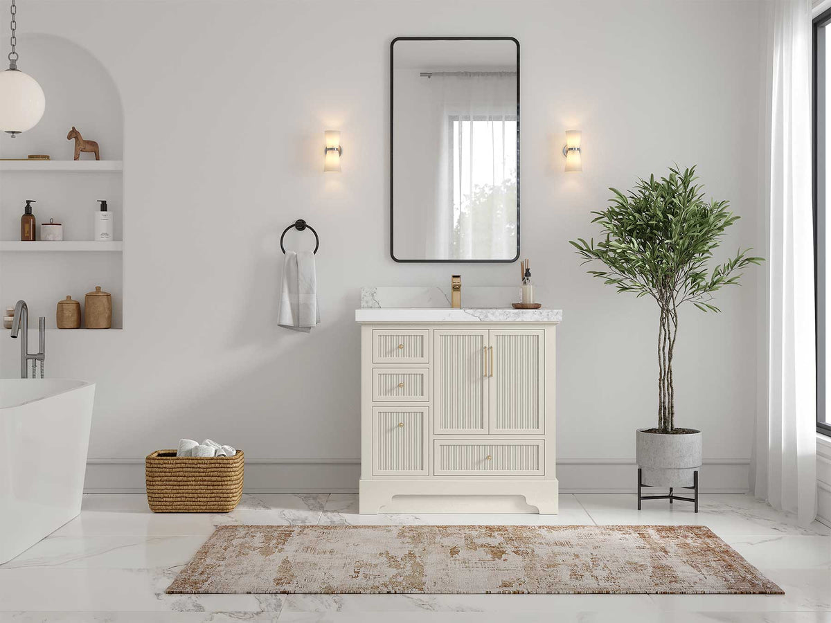 Alys 36 in. W x 22 in. D Center Sink Vanity for Modern Bathrooms - Willow Bath and Vanity