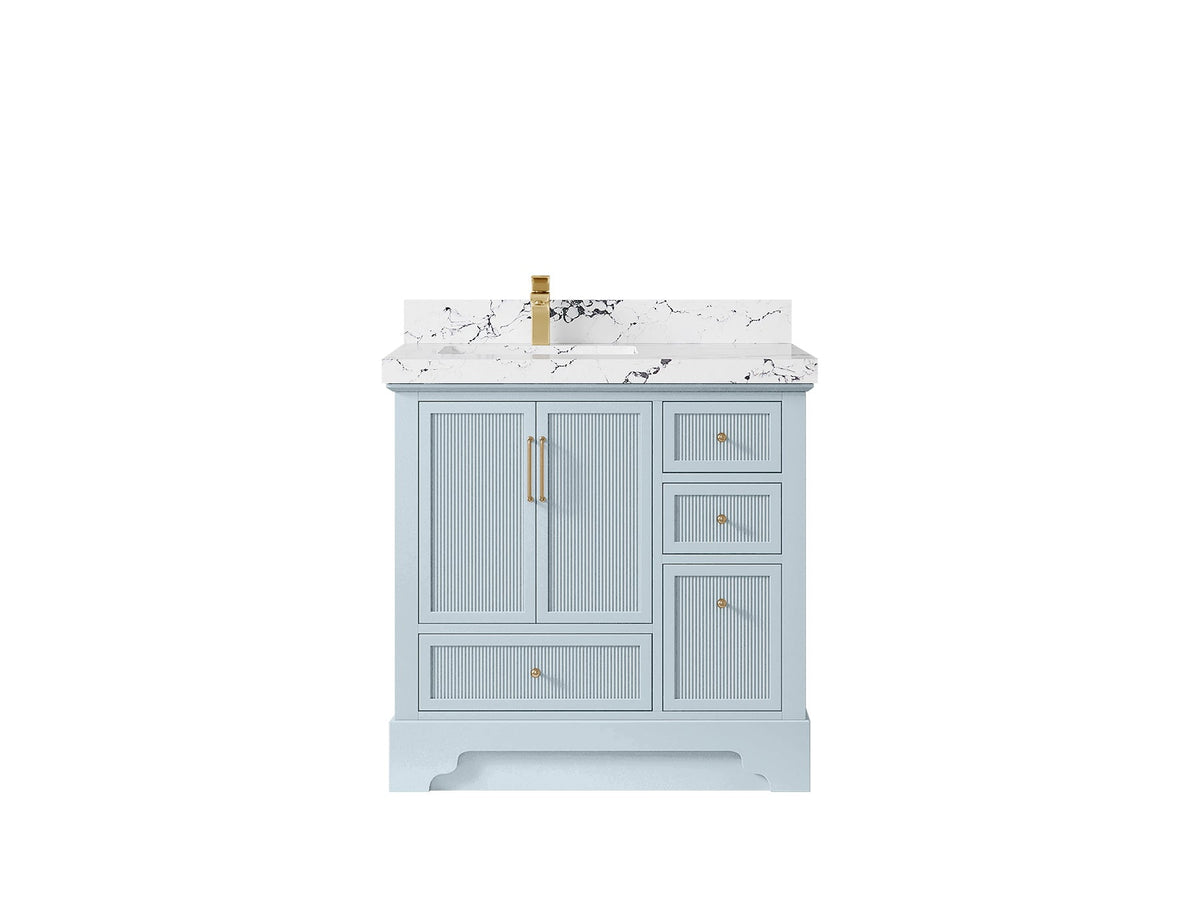 Alys 36 in. W x 22 in. D Left Offset Sink Bathroom Vanity - Willow Bath and Vanity