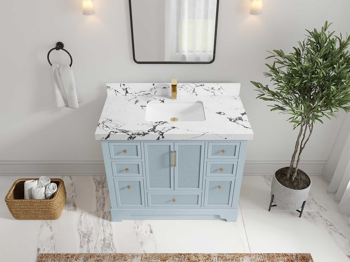 Alys 42 in. W x 22 in. D Single Sink Bathroom Vanity - Willow Bath and Vanity