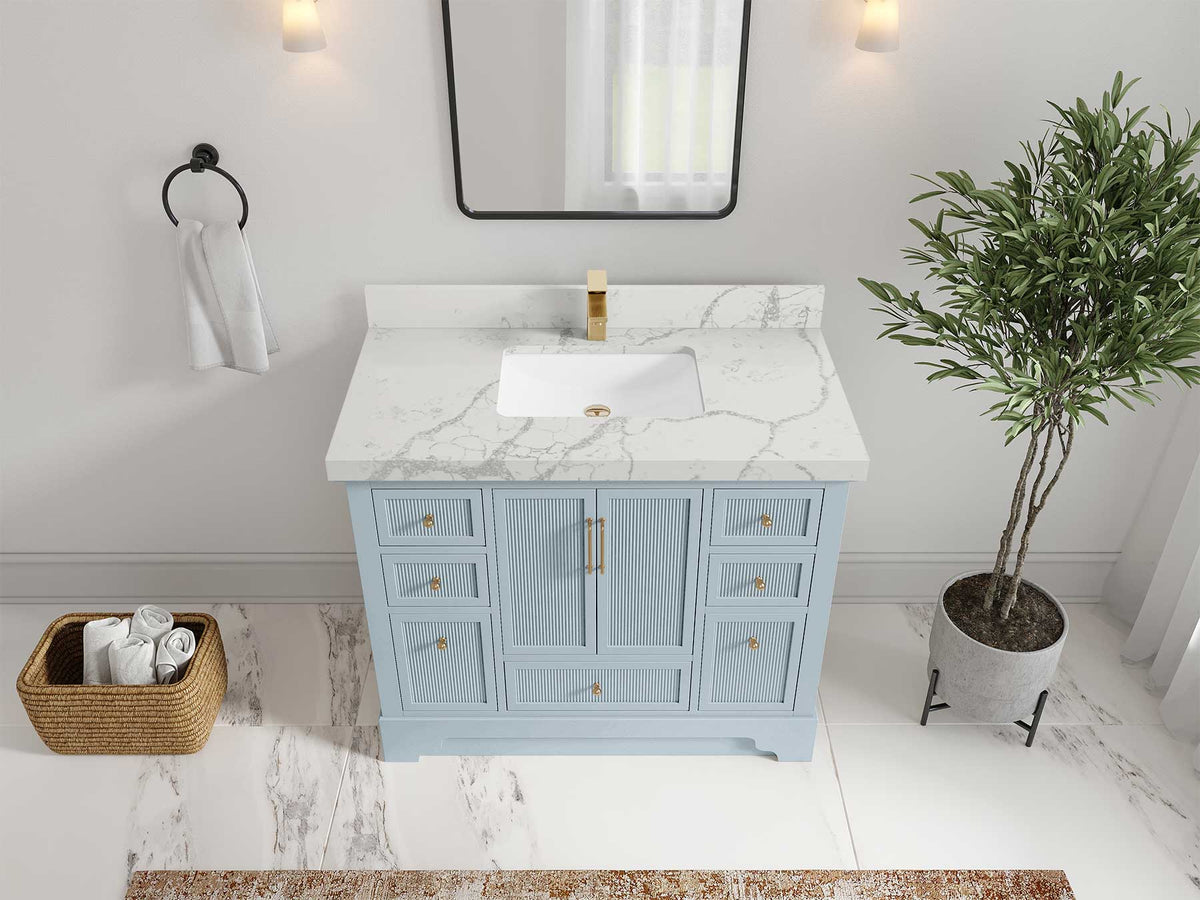 Alys 42 in. W x 22 in. D Single Sink Bathroom Vanity - Willow Bath and Vanity