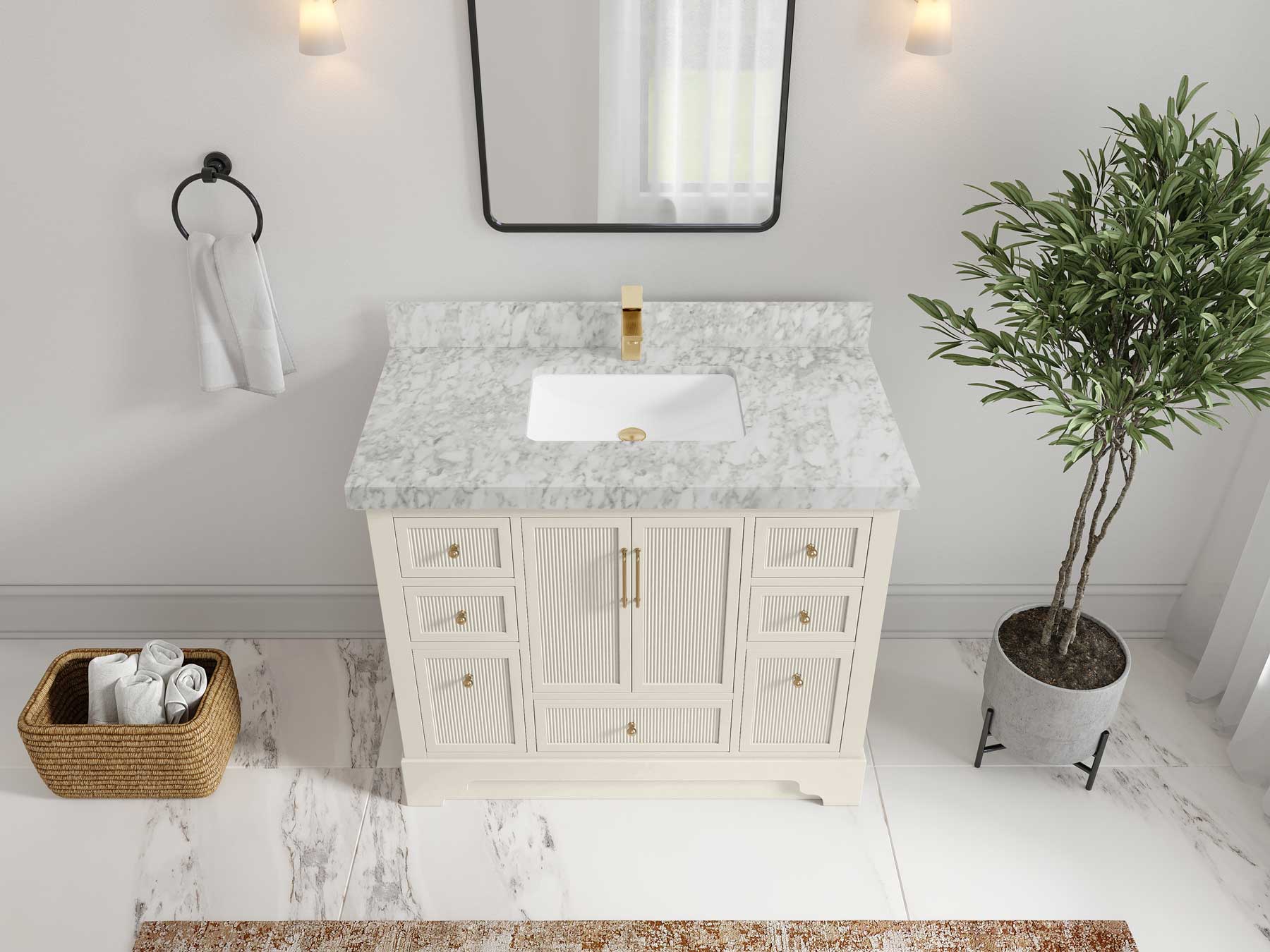 Alys 42 in. W x 22 in. D Single Sink Bathroom Vanity - Willow Bath and Vanity