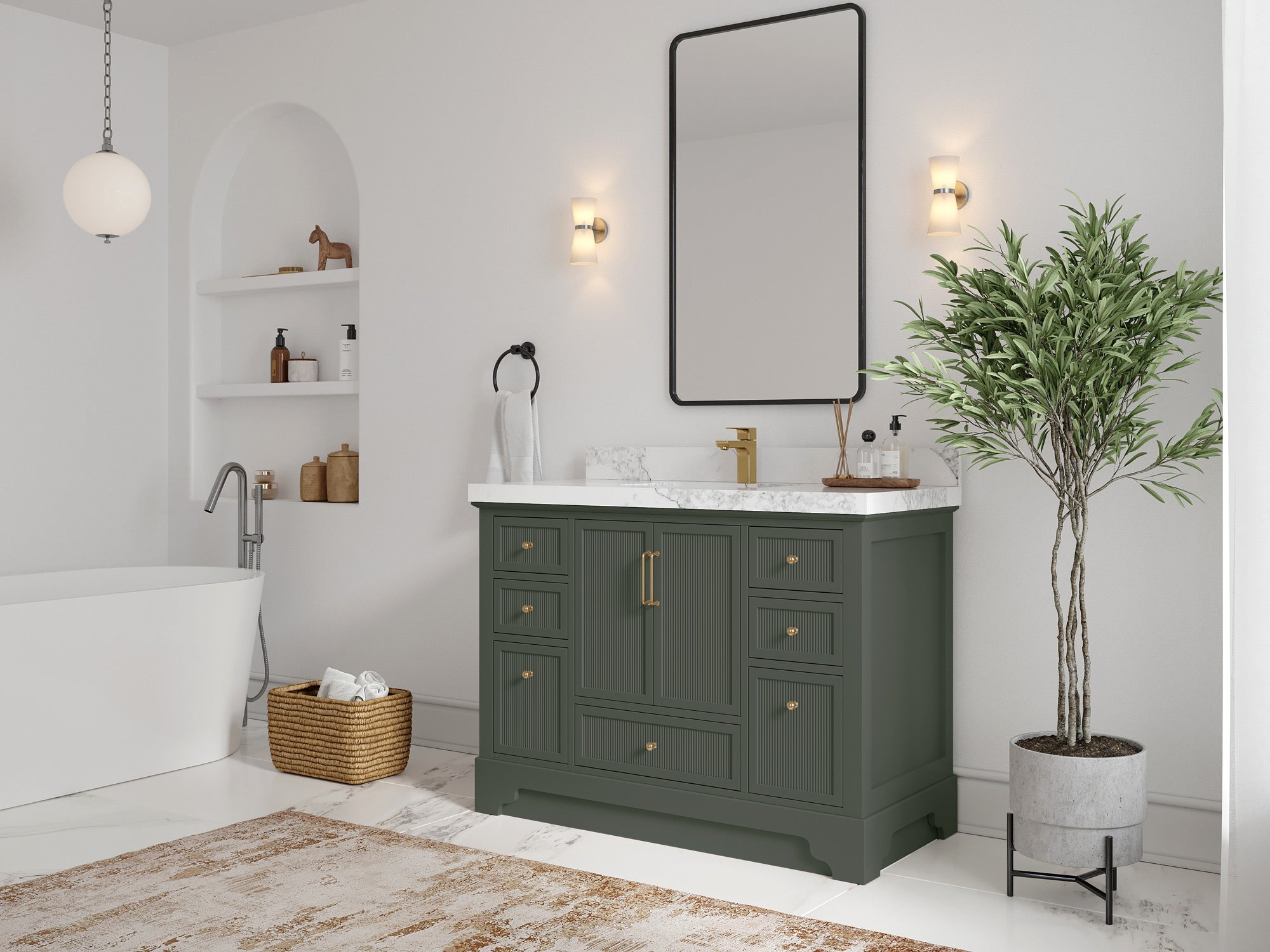 Alys 48 in. W x 22 in. D Single Sink Bathroom Vanity - Willow Bath and Vanity